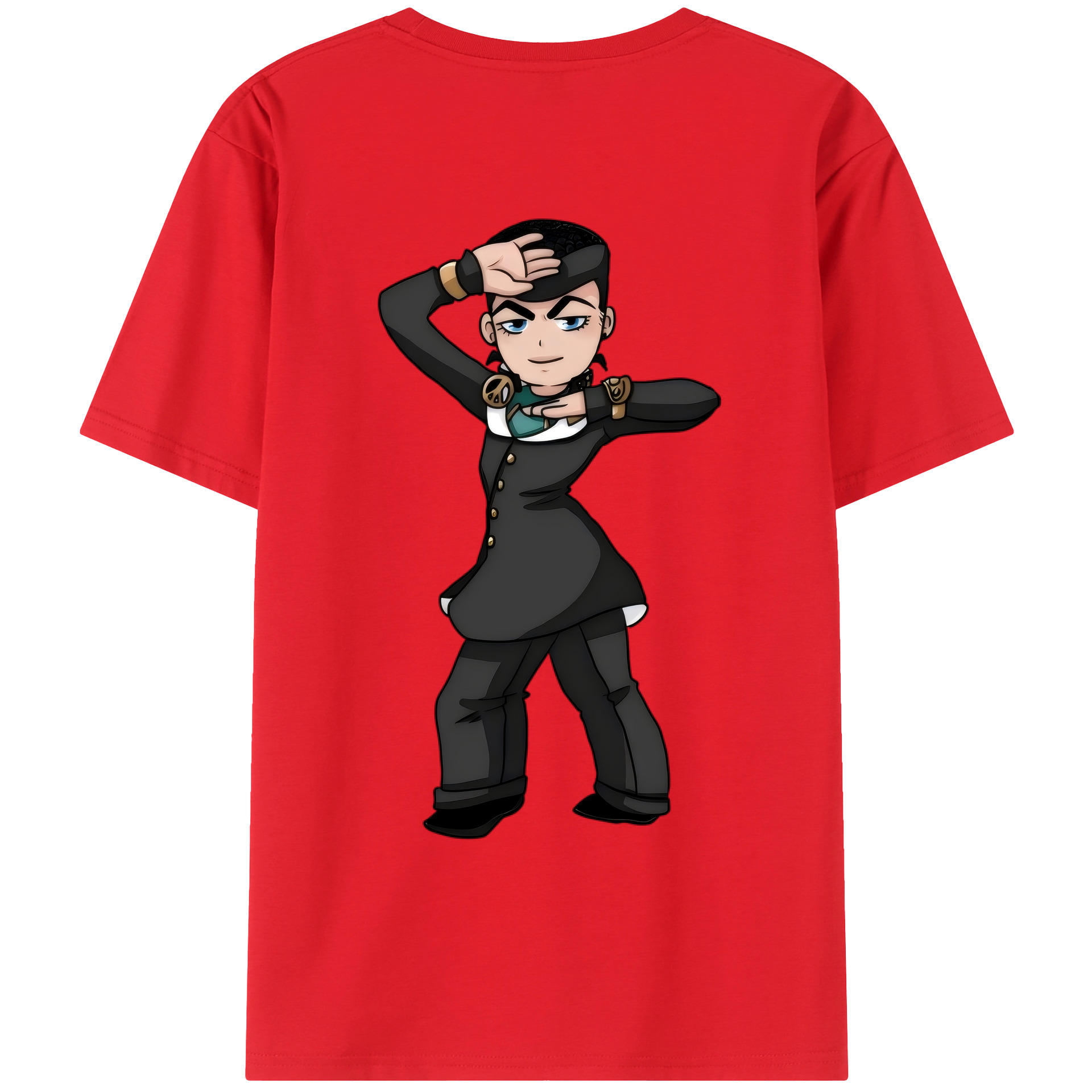 （画像用） ジョジョの奇妙な冒険 ひがしかた じょうすけ JoJo's Bizarre Adventure Higashikata Josuke 綿100％ メンズ半袖Tシャツ（バックプリント） 通気性