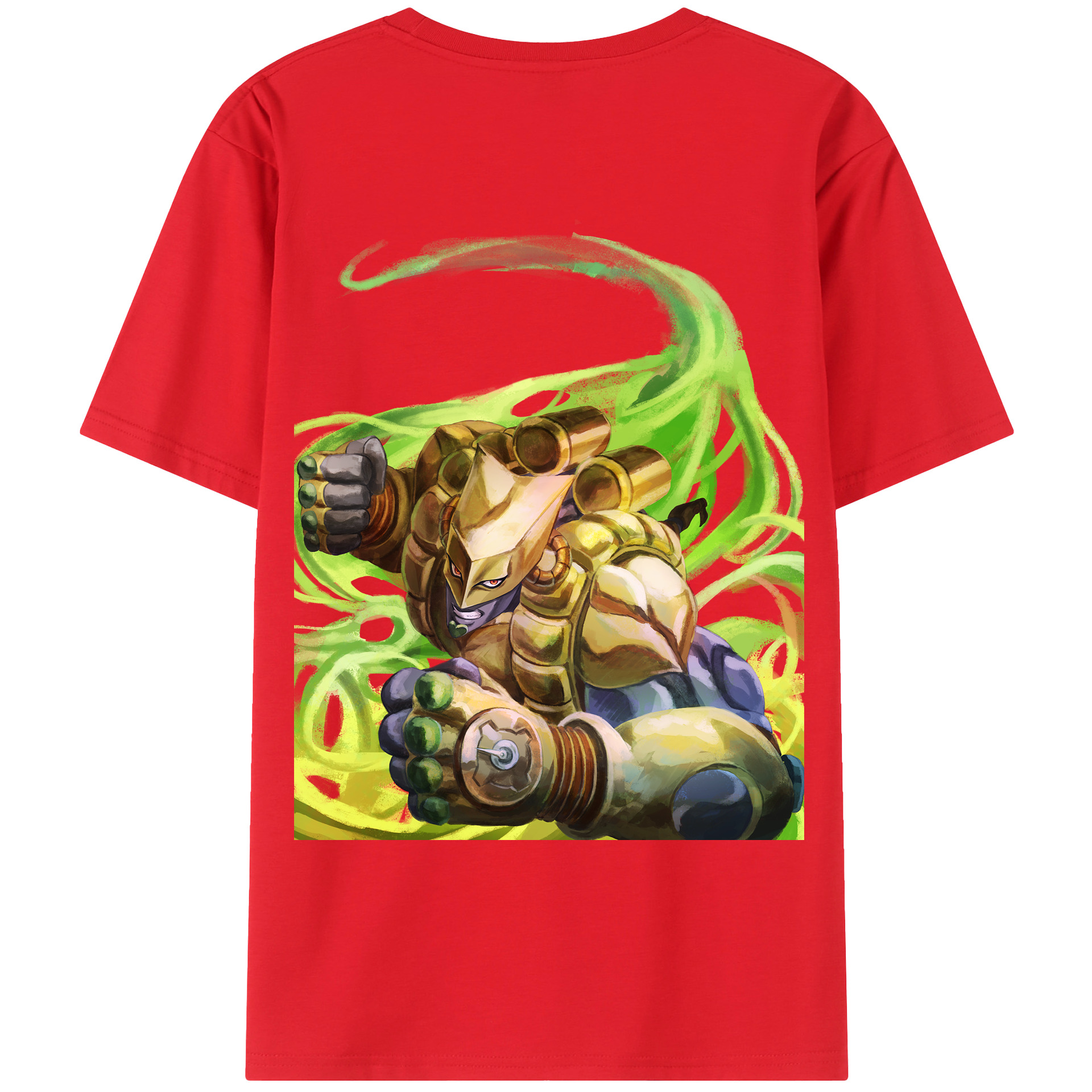 （画像用） ジョジョの奇妙な冒険 ディオ?ブランドー JoJo's Bizarre Adventure Dio Brando 綿100％ メンズ半袖Tシャツ（バックプリント） 通気性