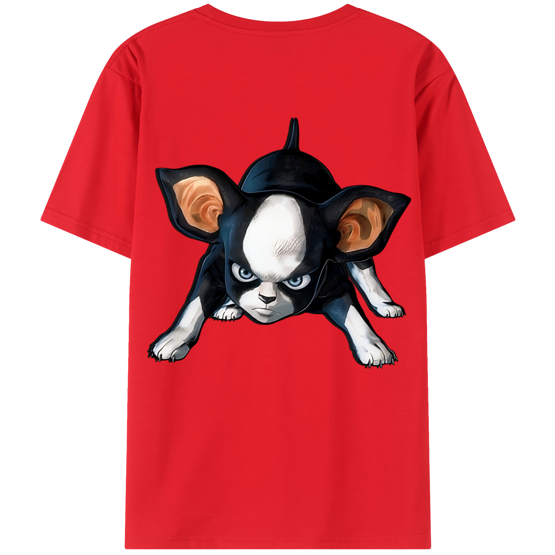 （画像用） ジョジョの奇妙な冒険 イギー JoJo's Bizarre Adventure Iggy 綿100％ メンズ半袖Tシャツ（バックプリント） 通気性