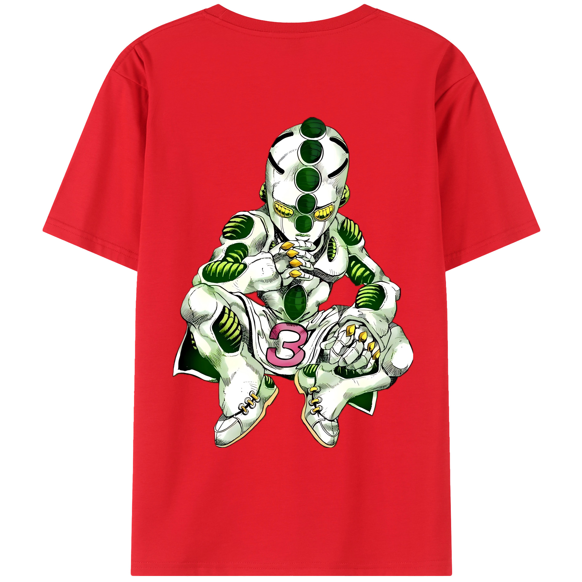 （画像用） ジョジョの奇妙な冒険 広瀨康一 JoJo's Bizarre Adventure Hirose Koichi 綿100％ メンズ半袖Tシャツ（バックプリント） 通気性