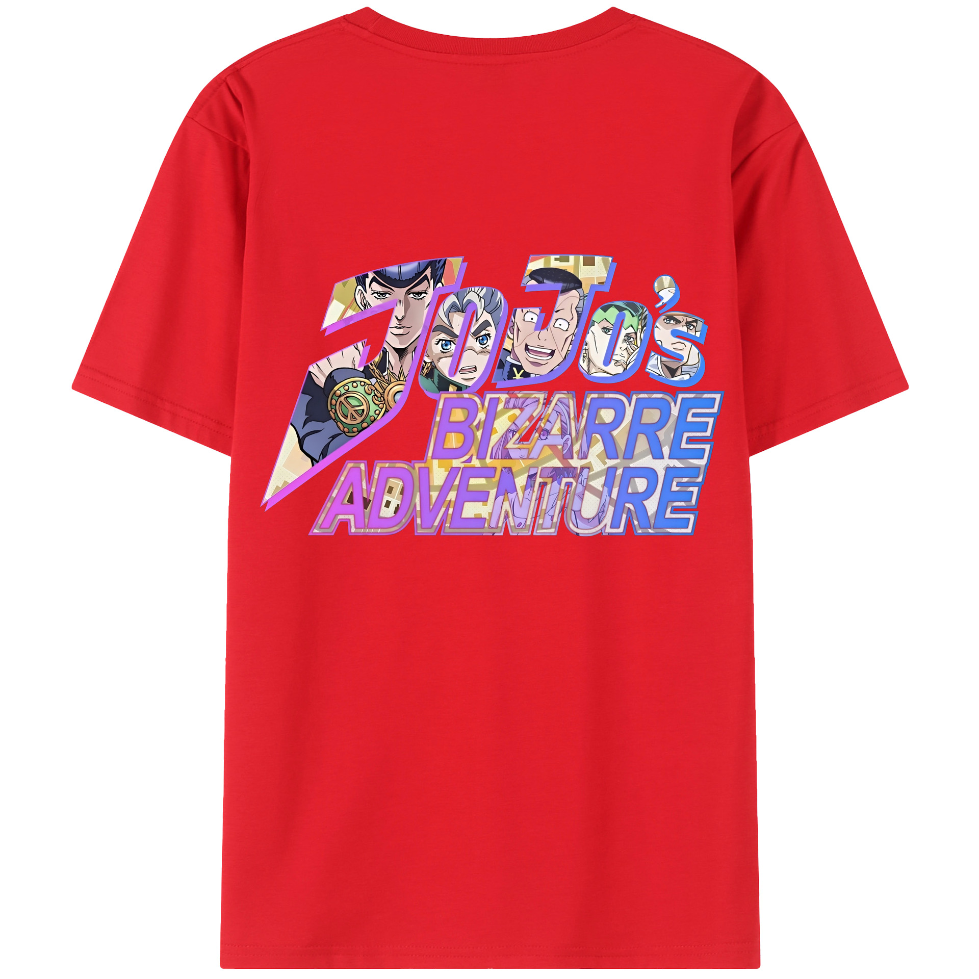 （画像用） ジョジョの奇妙な冒険 JoJo's Bizarre Adventure 綿100％ メンズ半袖Tシャツ（バックプリント） 通気性
