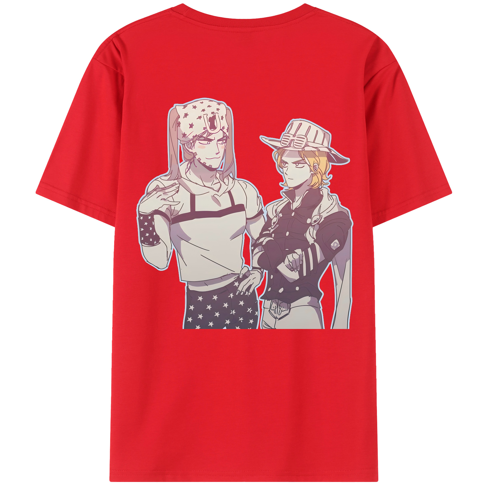 （画像用） ジョジョの奇妙な冒険 JoJo's Bizarre Adventure 綿100％ メンズ半袖Tシャツ（バックプリント） 通気性
