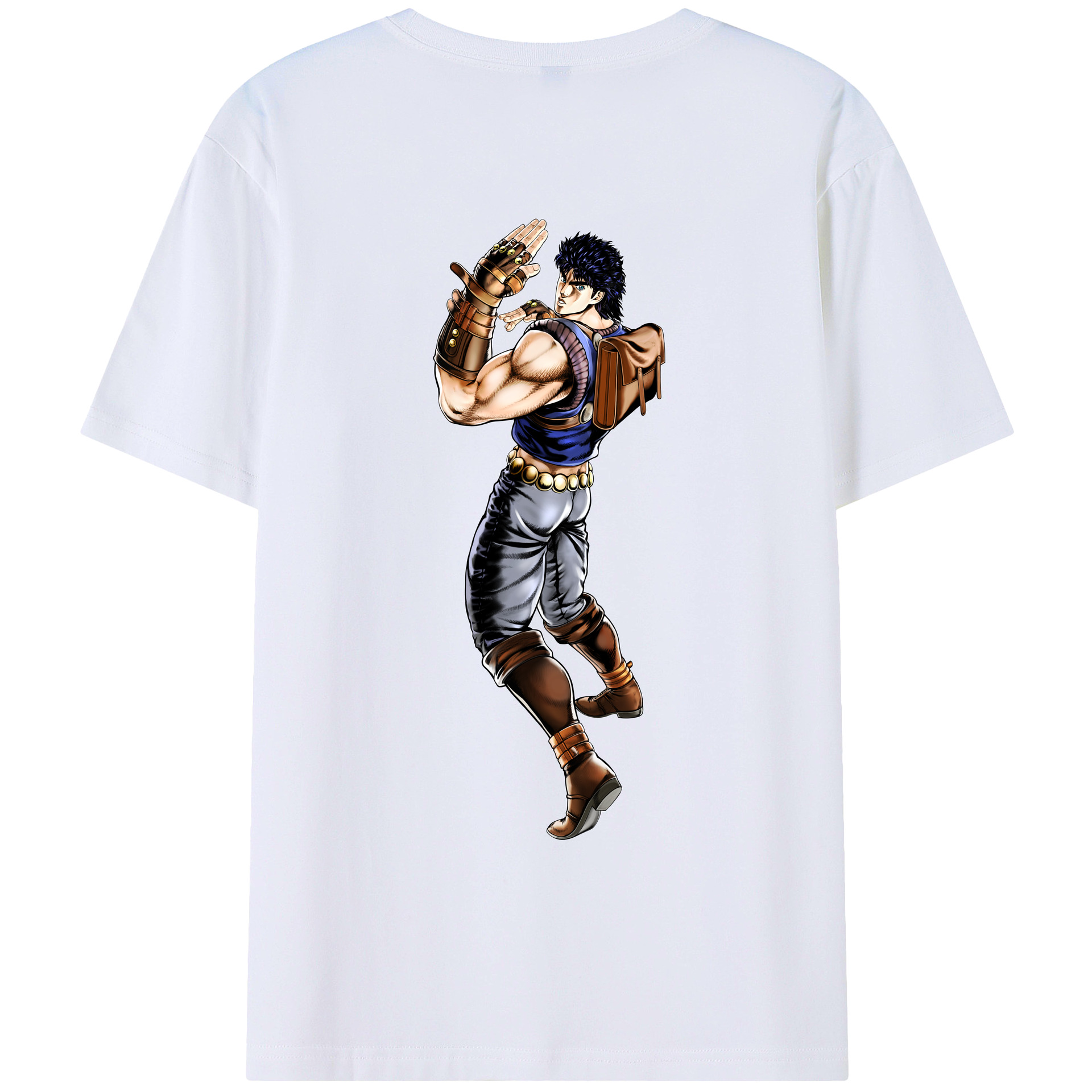 （画像用） ジョジョの奇妙な冒険 /ジョナサン?ジョースター JoJo's Bizarre Adventure Jonathan Joestar 綿100％ メンズ半袖Tシャツ（バックプリント） 通気性