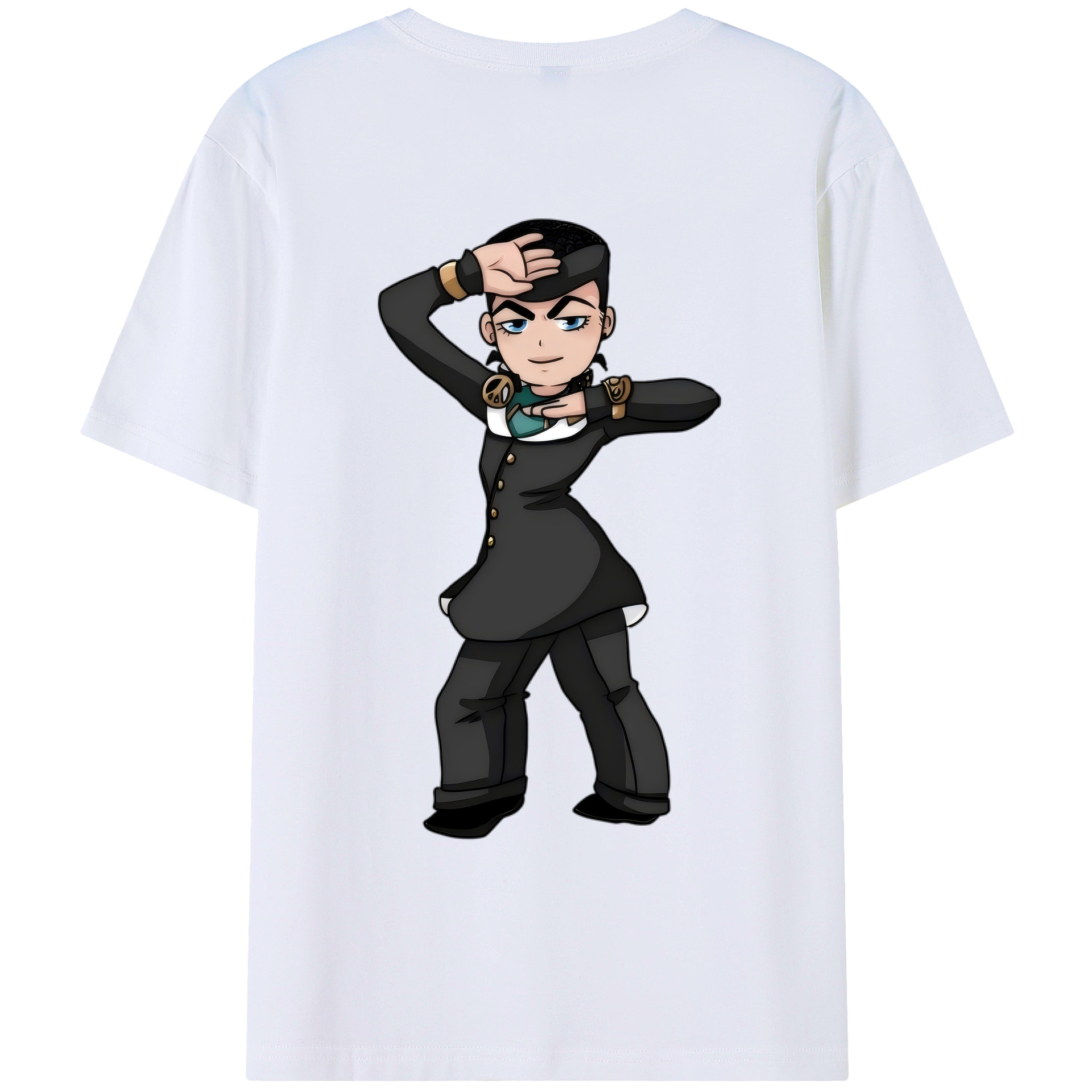 （画像用） ジョジョの奇妙な冒険 ひがしかた じょうすけ JoJo's Bizarre Adventure Higashikata Josuke 綿100％ メンズ半袖Tシャツ（バックプリント） 通気性