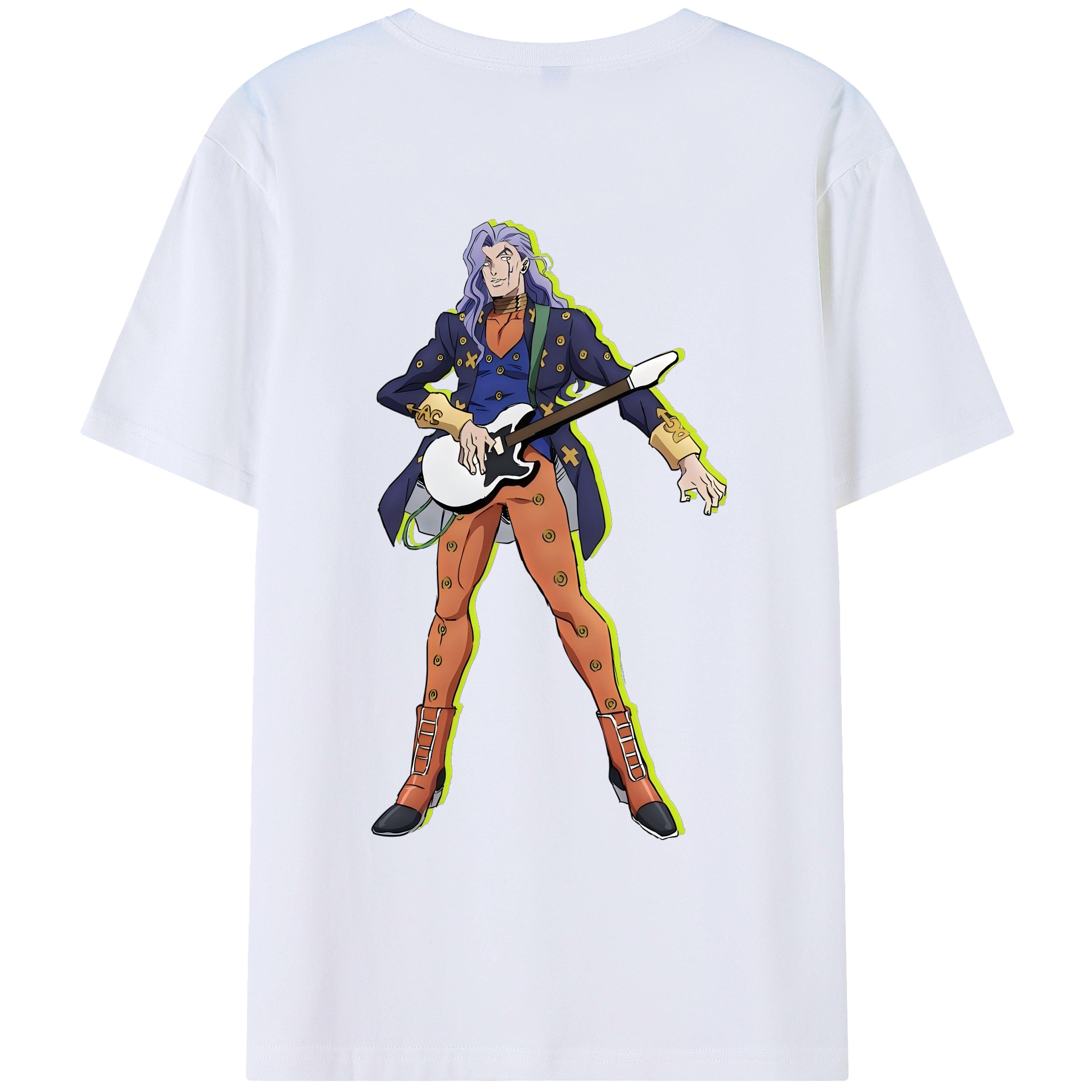 （画像用） ジョジョの奇妙な冒険 おといし あきら JoJo's Bizarre Adventure Akira Otoishi 綿100％ メンズ半袖Tシャツ（バックプリント） 通気性