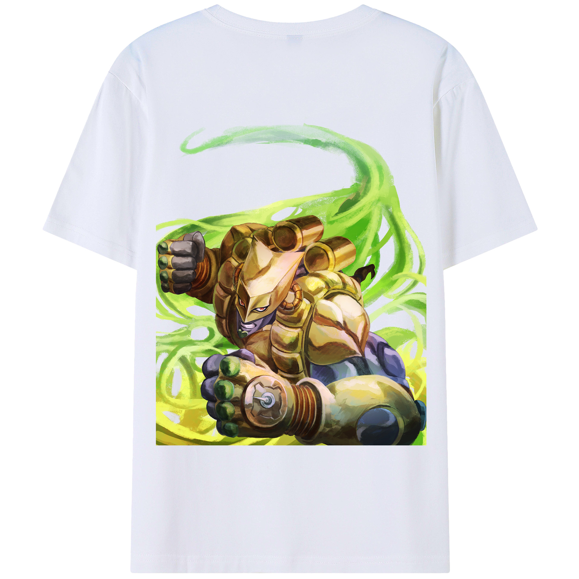 （画像用） ジョジョの奇妙な冒険 ディオ?ブランドー JoJo's Bizarre Adventure Dio Brando 綿100％ メンズ半袖Tシャツ（バックプリント） 通気性
