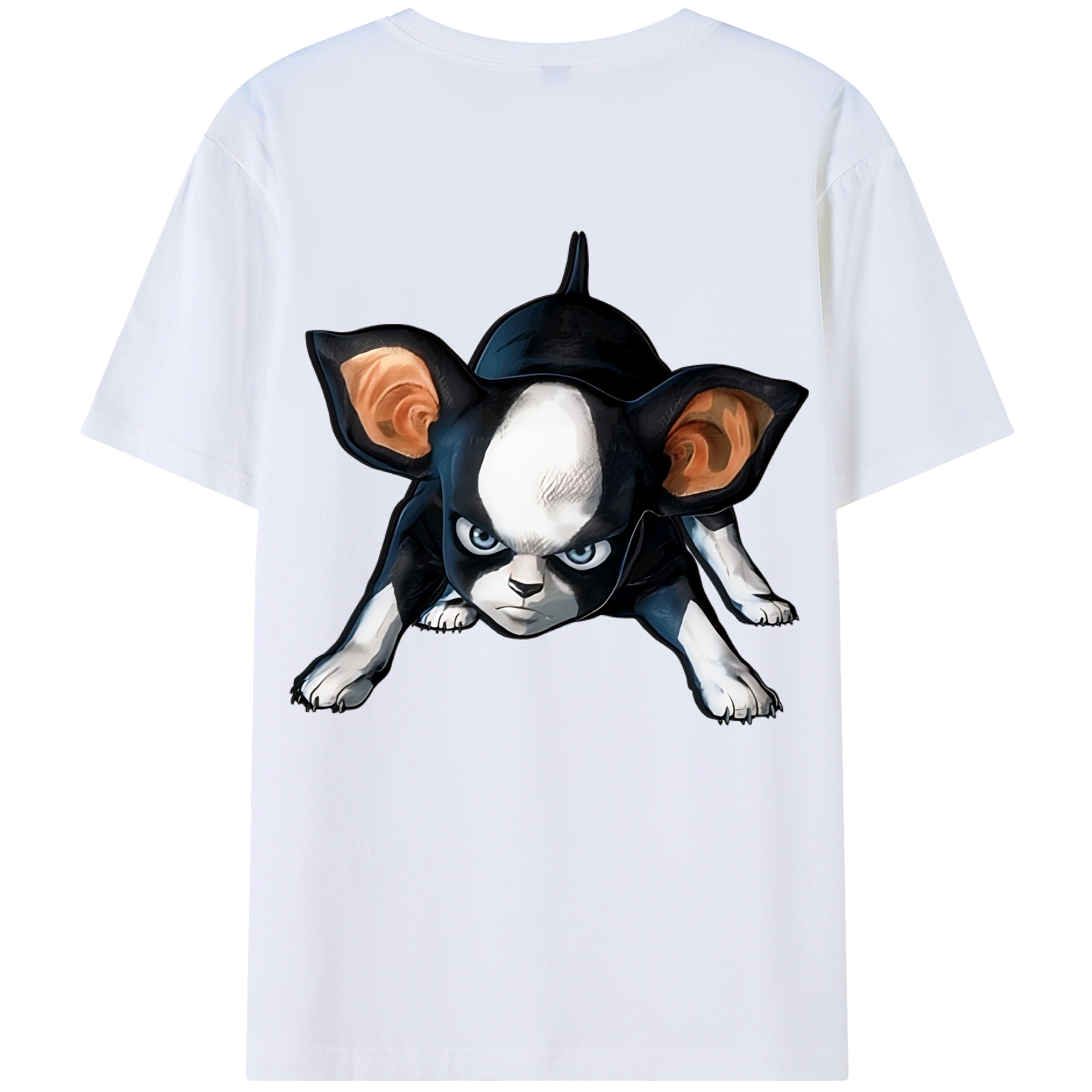 （画像用） ジョジョの奇妙な冒険 イギー JoJo's Bizarre Adventure Iggy 綿100％ メンズ半袖Tシャツ（バックプリント） 通気性