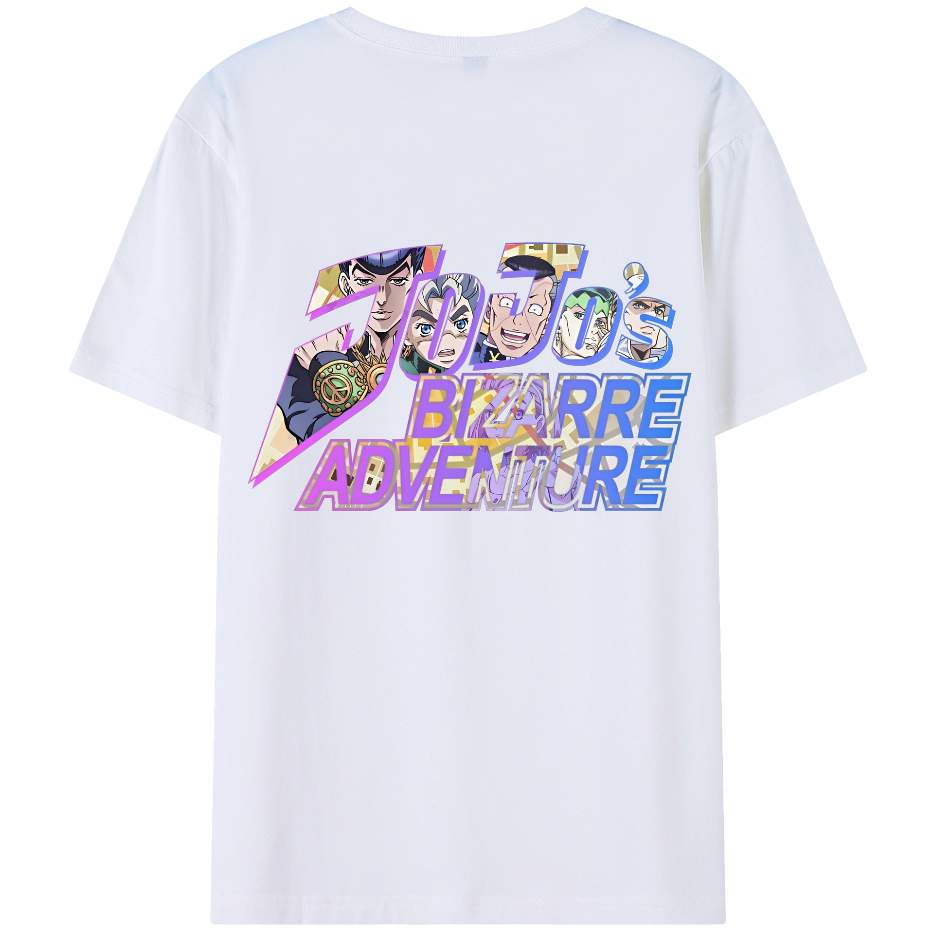 （画像用） ジョジョの奇妙な冒険 JoJo's Bizarre Adventure 綿100％ メンズ半袖Tシャツ（バックプリント） 通気性