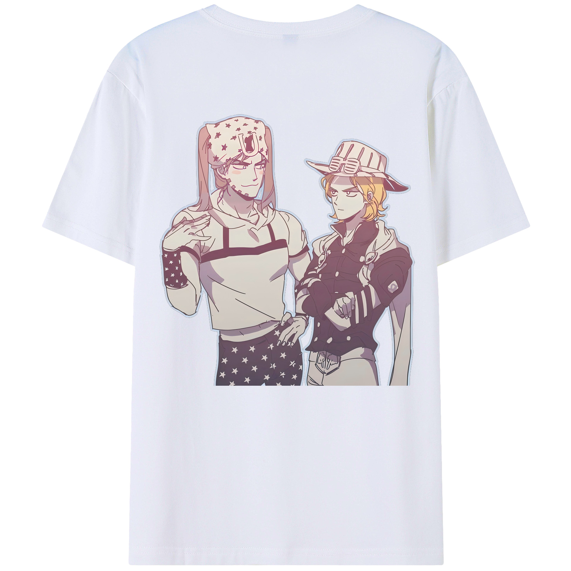 （画像用） ジョジョの奇妙な冒険 JoJo's Bizarre Adventure 綿100％ メンズ半袖Tシャツ（バックプリント） 通気性