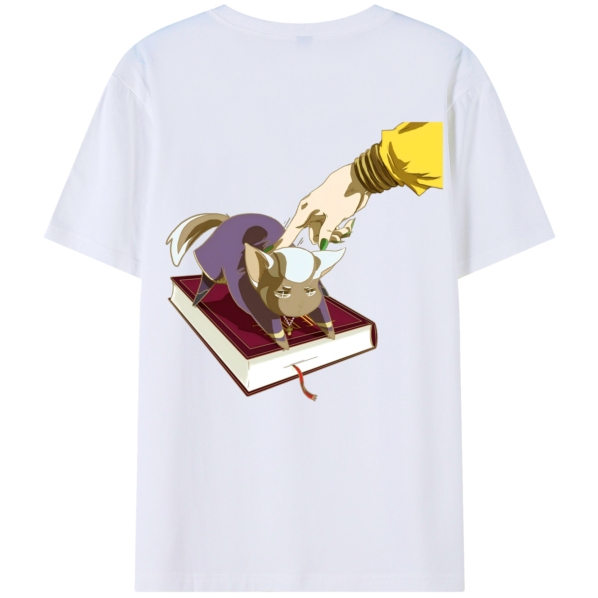 （画像用） ジョジョの奇妙な冒険 JoJo's Bizarre Adventure 綿100％ メンズ半袖Tシャツ（バックプリント） 通気性