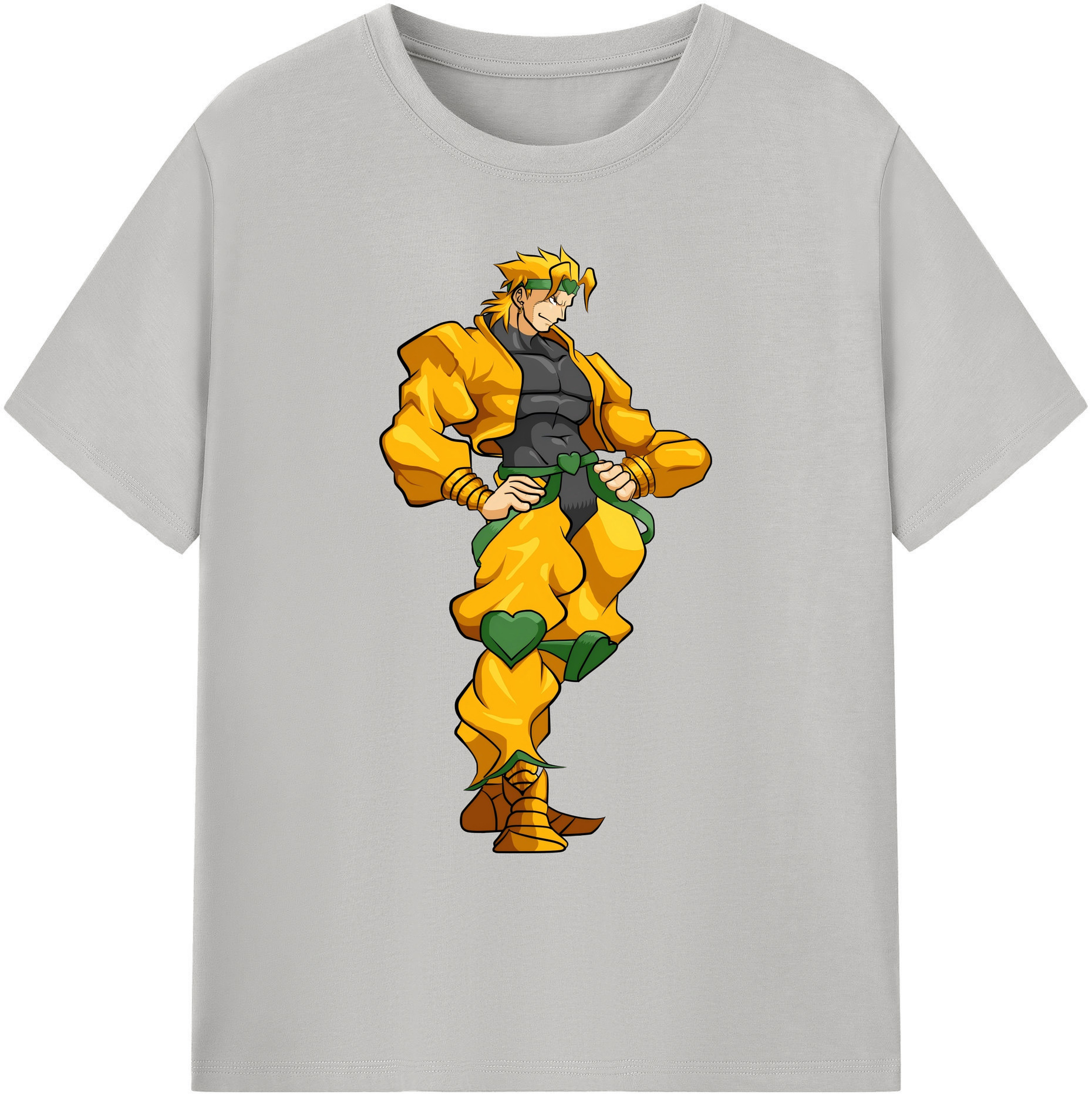 （画像用） ジョジョの奇妙な冒険 ディオ?ブランドー JoJo's Bizarre Adventure Dio Brando 綿100％ メンズ半袖Tシャツ｜肌触りやわらか＆通気性