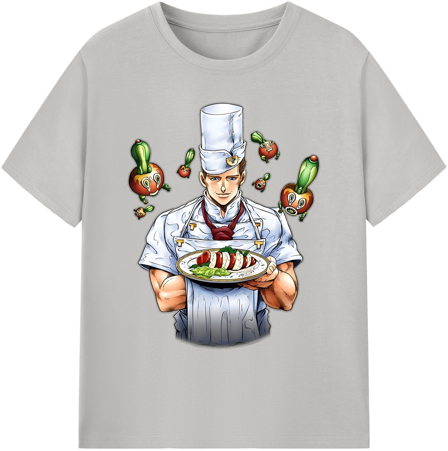 （画像用） ジョジョの奇妙な冒険 Tonio Trussardi JoJo's Bizarre Adventure トニオ?トラッサルディ 綿100％ メンズ半袖Tシャツ｜肌触りやわらか＆通気性