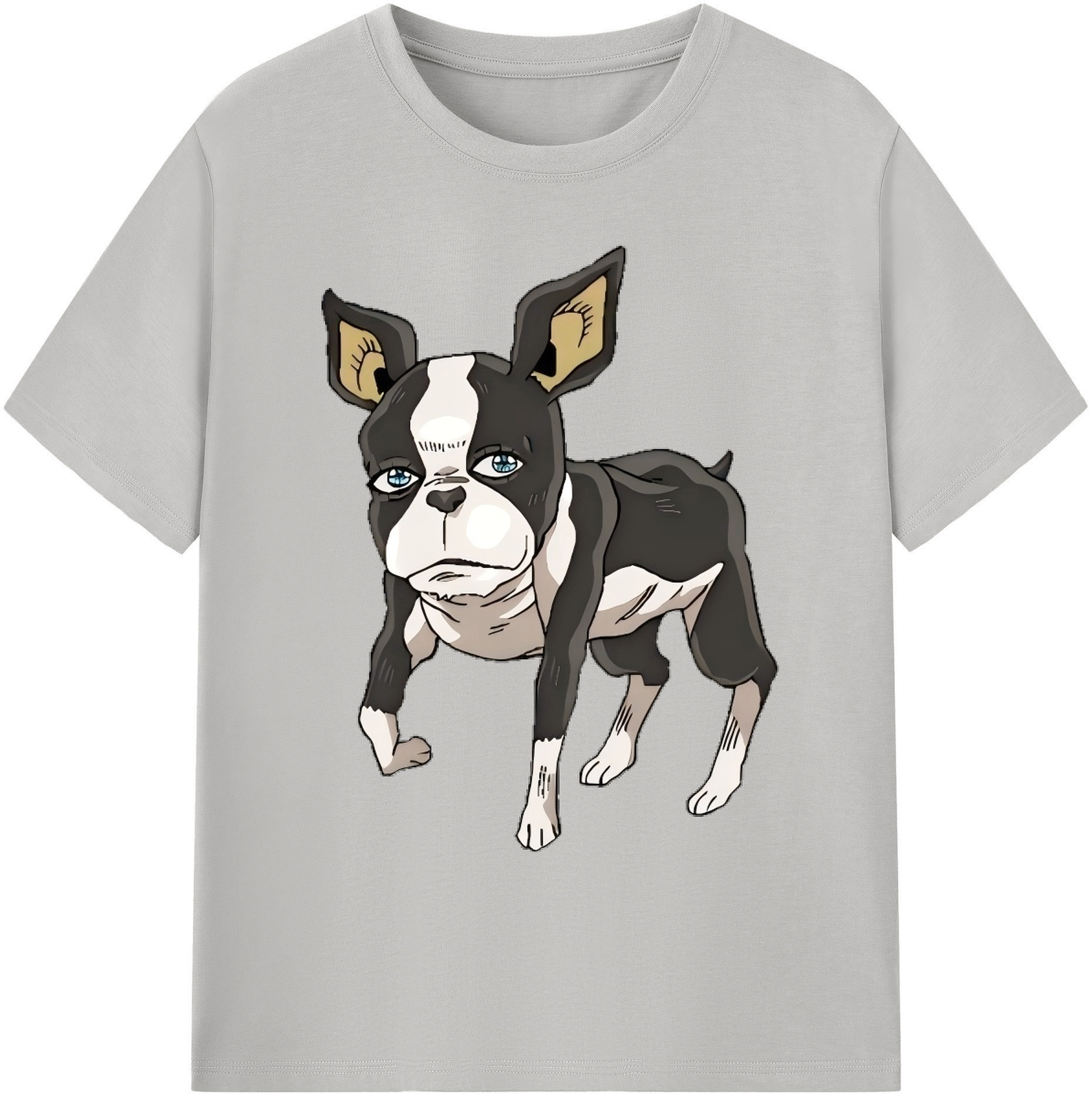 （画像用） ジョジョの奇妙な冒険 イギー JoJo's Bizarre Adventure Iggy 綿100％ メンズ半袖Tシャツ｜肌触りやわらか＆通気性