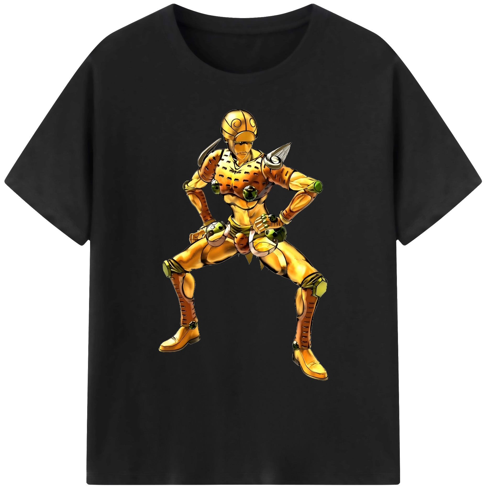 （画像用） ジョジョの奇妙な冒険 ジョルノ?ジョバァーナ JoJo's Bizarre Adventure Giorno Giovanna 綿100％ メンズ半袖Tシャツ｜肌触りやわらか＆通気性