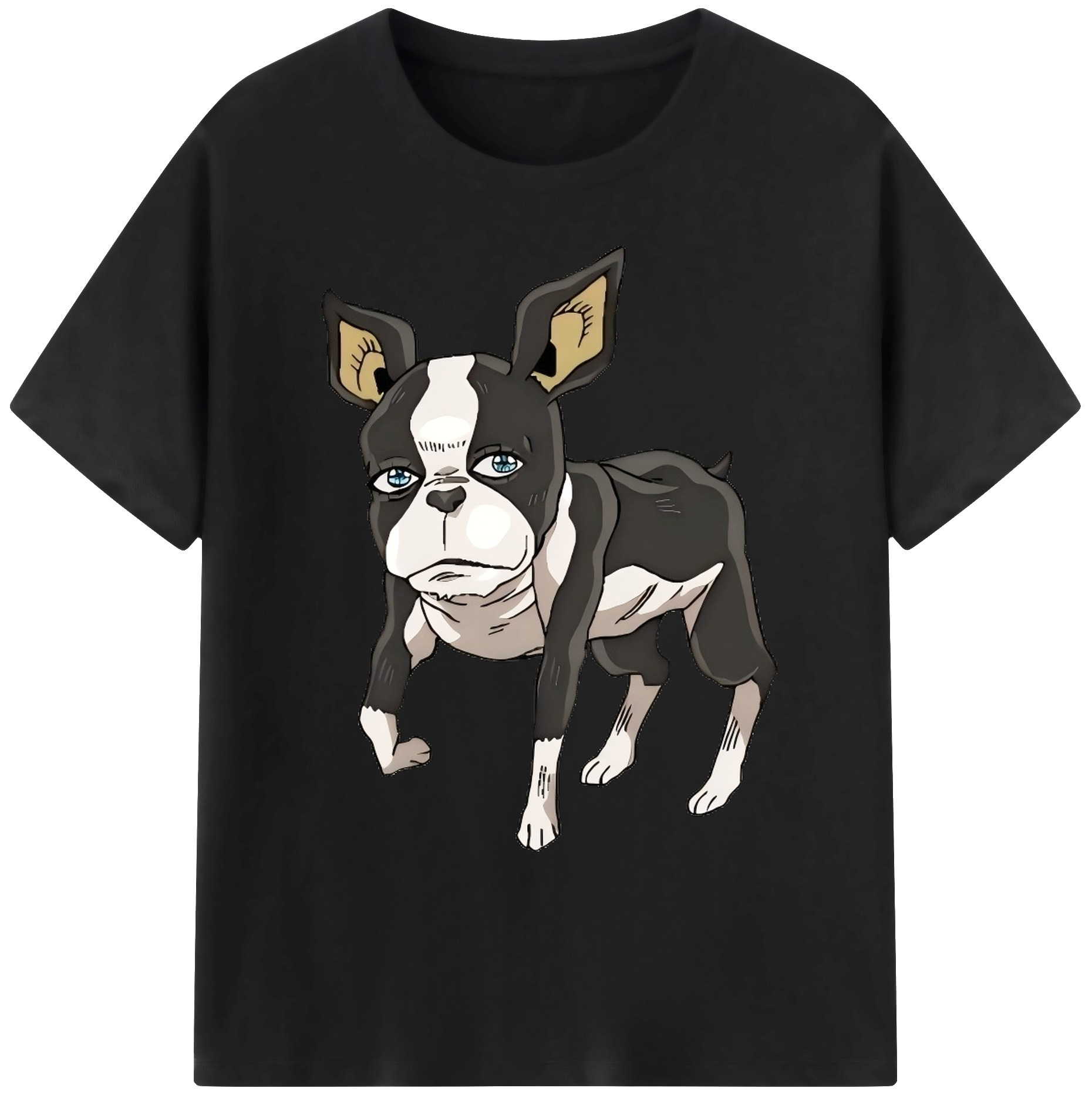 （画像用） ジョジョの奇妙な冒険 イギー JoJo's Bizarre Adventure Iggy 綿100％ メンズ半袖Tシャツ｜肌触りやわらか＆通気性