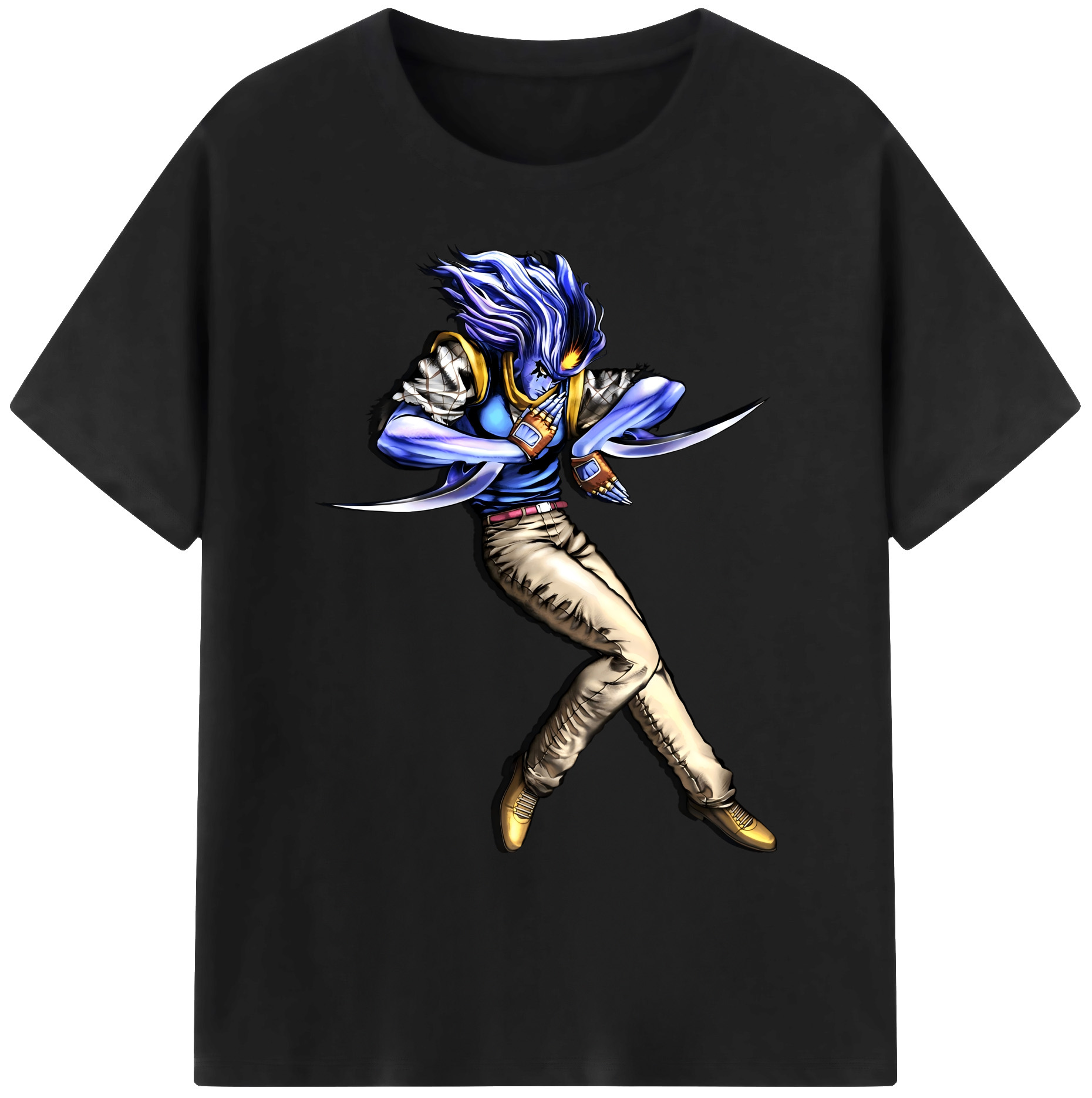 （画像用） ジョジョの奇妙な冒険 JoJo's Bizarre Adventure 綿100％ メンズ半袖Tシャツ｜肌触りやわらか＆通気性