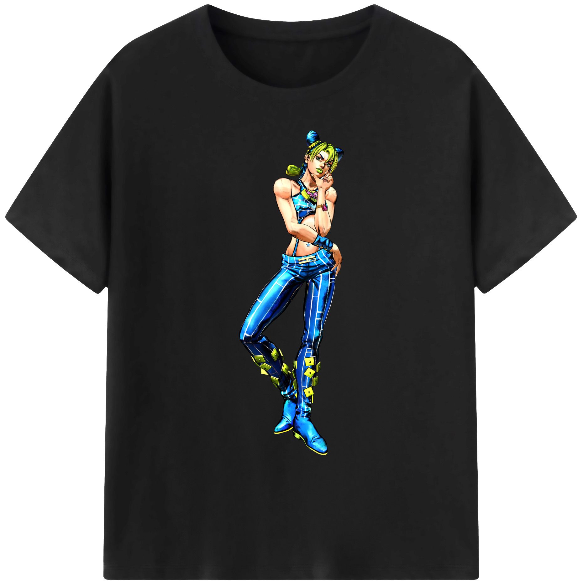 （画像用） "ジョジョの奇妙な冒険 くうじょう ジョリーン JoJo's Bizarre Adventure Jolyne Cujoh " 綿100％ メンズ半袖Tシャツ｜肌触りやわらか＆通気性