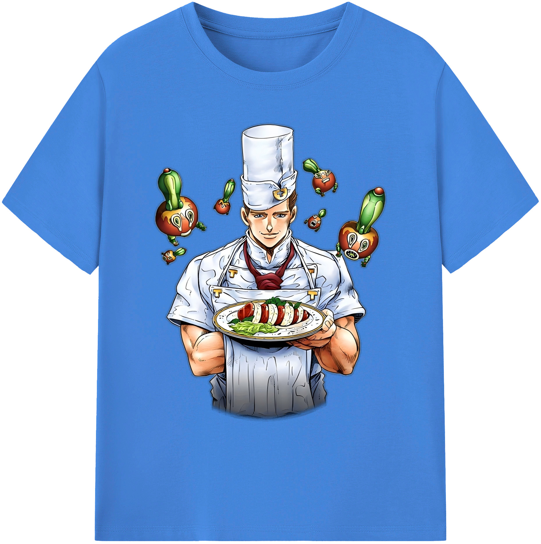 （画像用） ジョジョの奇妙な冒険 Tonio Trussardi JoJo's Bizarre Adventure トニオ?トラッサルディ 綿100％ メンズ半袖Tシャツ｜肌触りやわらか＆通気性