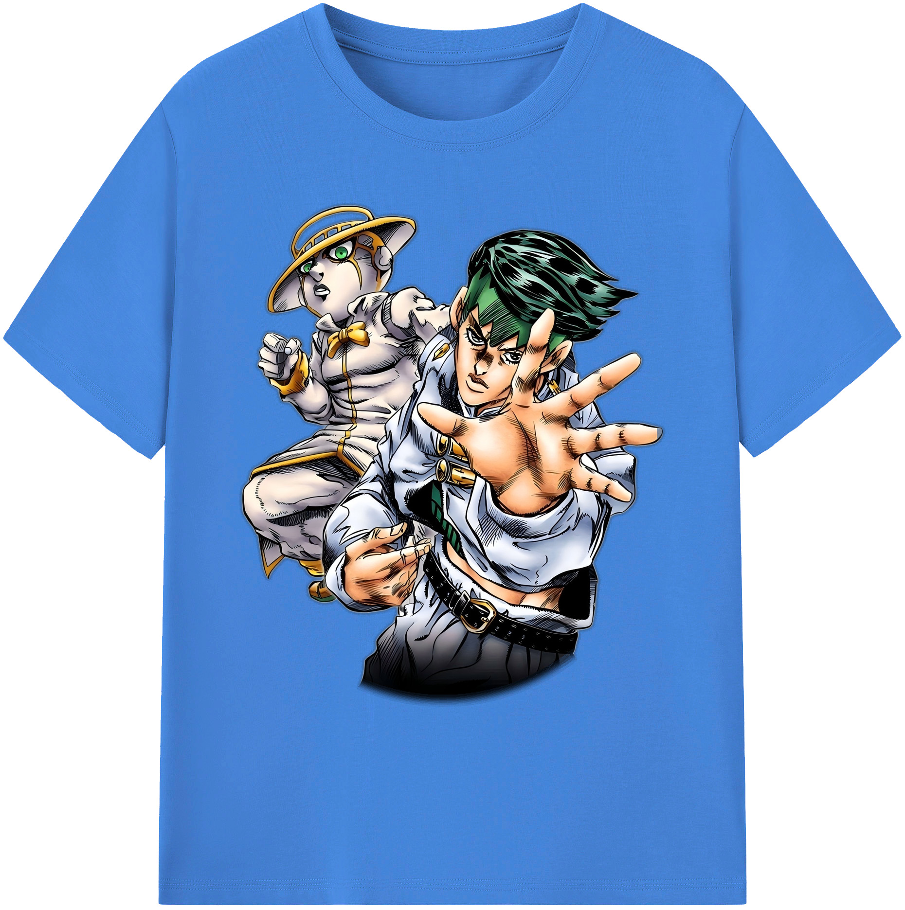 （画像用） ジョジョの奇妙な冒険 岸辺 露伴（きしべ ろはん） JoJo's Bizarre Adventure Rohan Kishibe 綿100％ メンズ半袖Tシャツ｜肌触りやわらか＆通気性