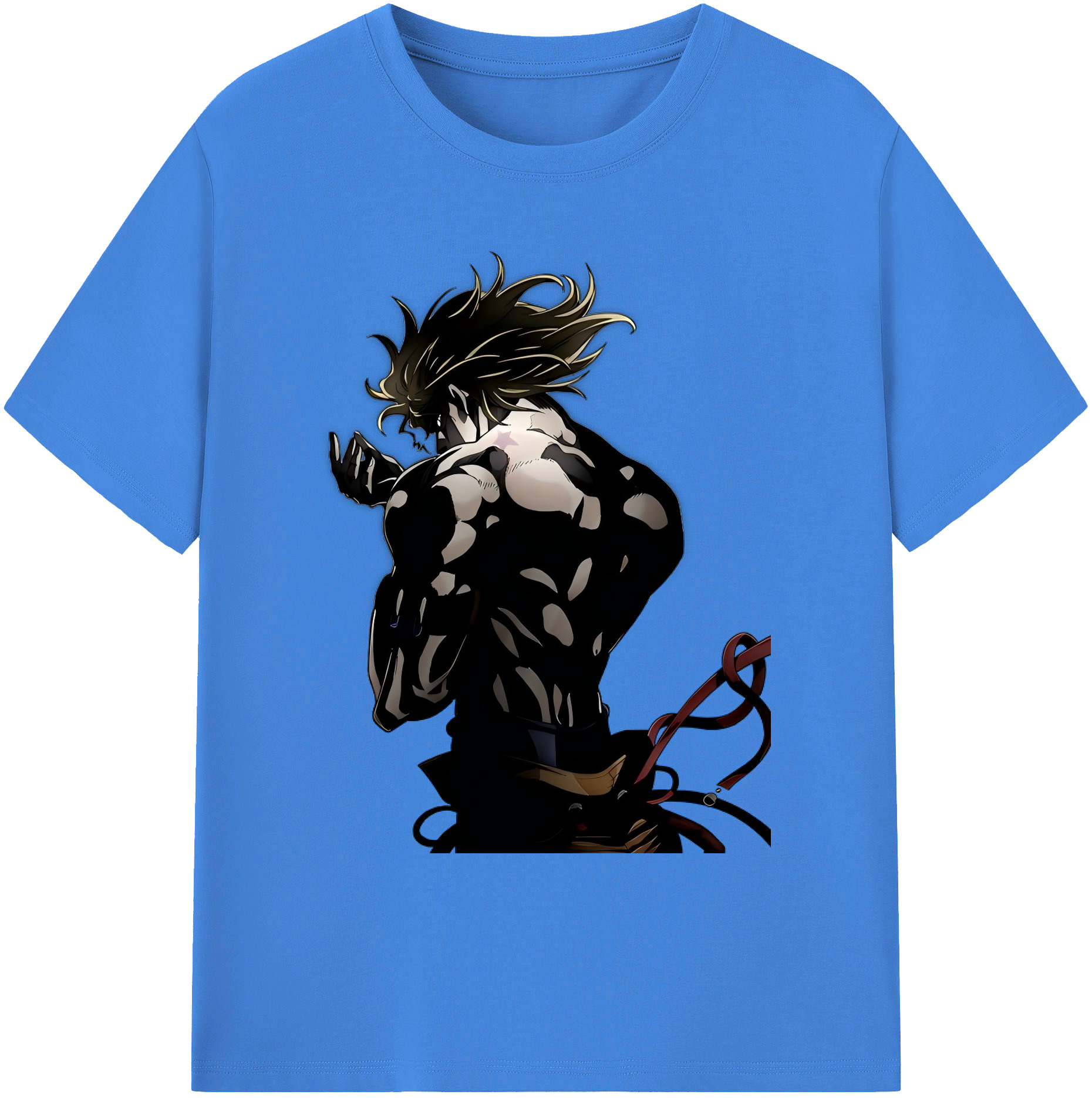 （画像用） ジョジョの奇妙な冒険 ディオ?ブランドー JoJo's Bizarre Adventure Dio Brando 綿100％ メンズ半袖Tシャツ｜肌触りやわらか＆通気性