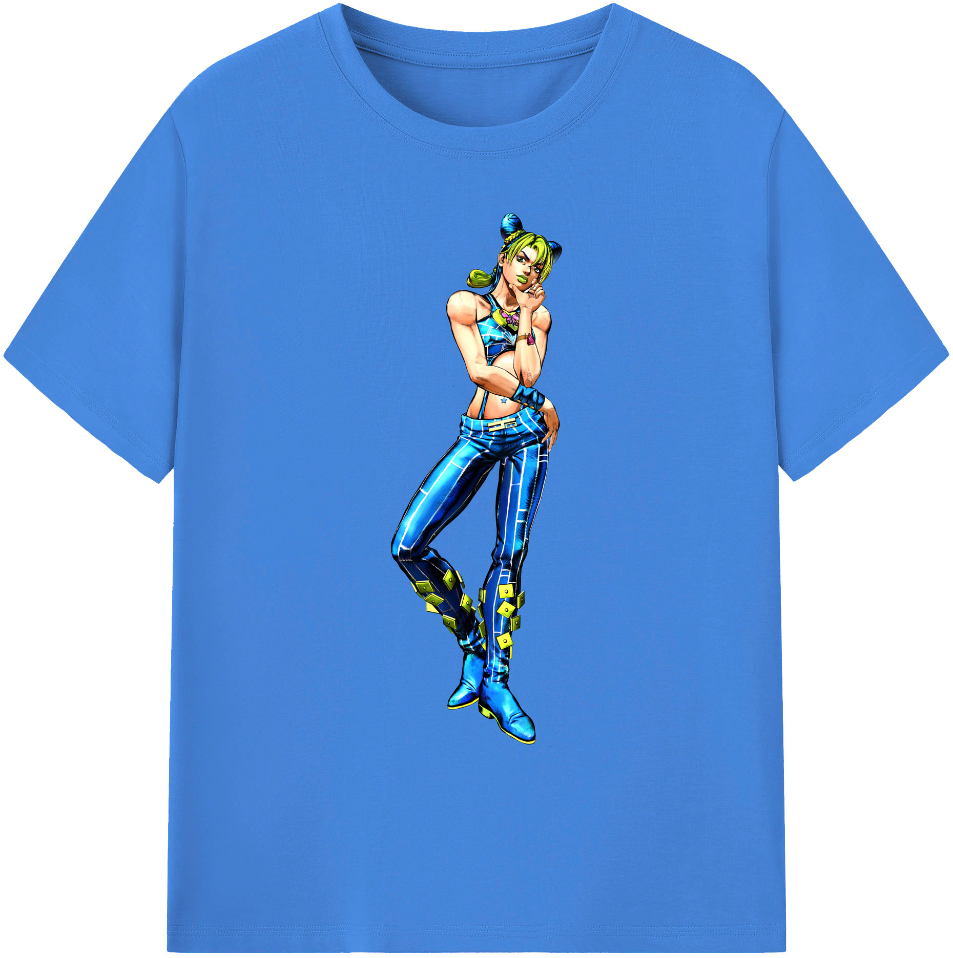 （画像用） "ジョジョの奇妙な冒険 くうじょう ジョリーン JoJo's Bizarre Adventure Jolyne Cujoh " 綿100％ メンズ半袖Tシャツ｜肌触りやわらか＆通気性