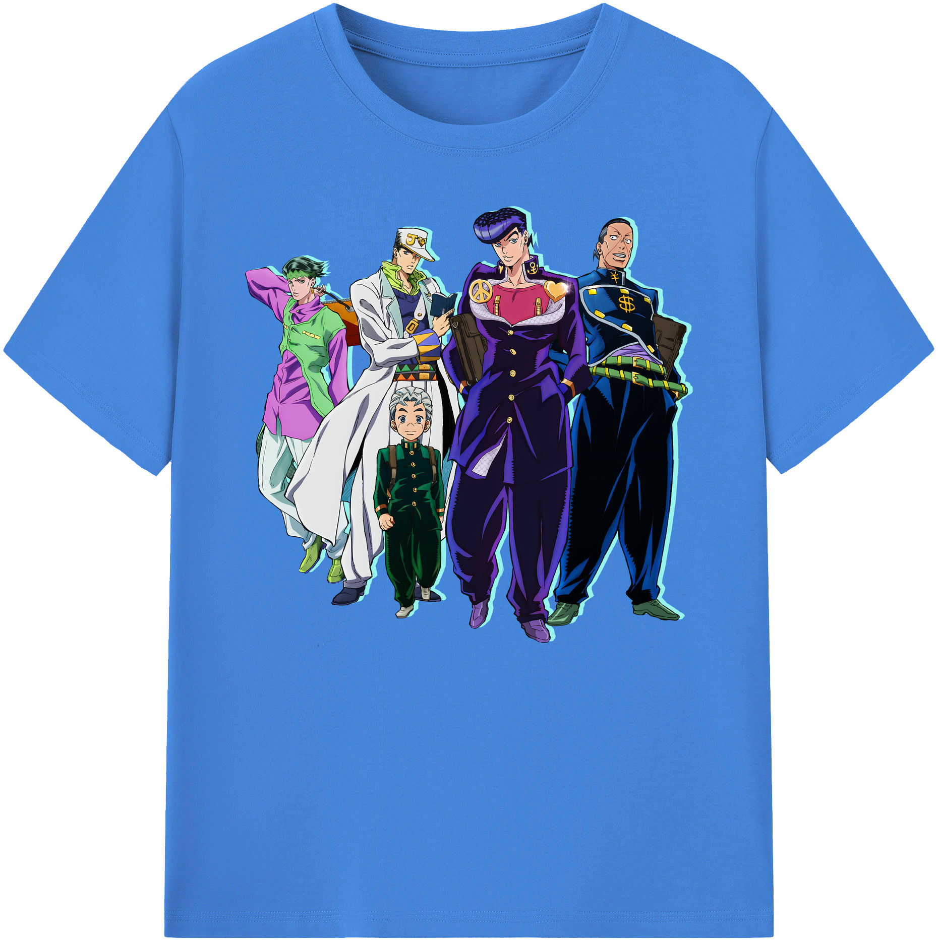 （画像用） ジョジョの奇妙な冒険 JoJo's Bizarre Adventure 綿100％ メンズ半袖Tシャツ｜肌触りやわらか＆通気性