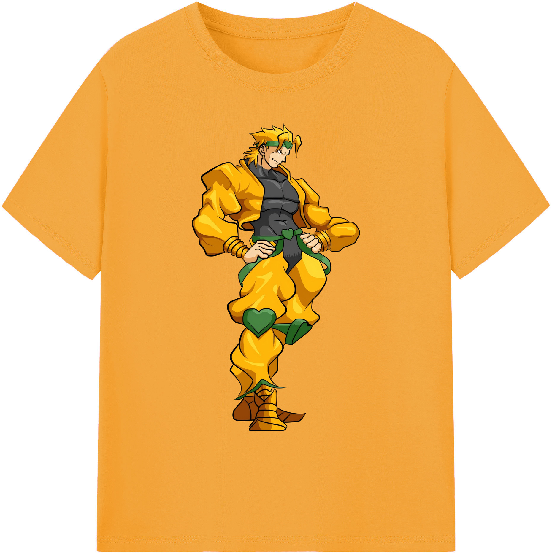 （画像用） ジョジョの奇妙な冒険 ディオ?ブランドー JoJo's Bizarre Adventure Dio Brando 綿100％ メンズ半袖Tシャツ｜肌触りやわらか＆通気性