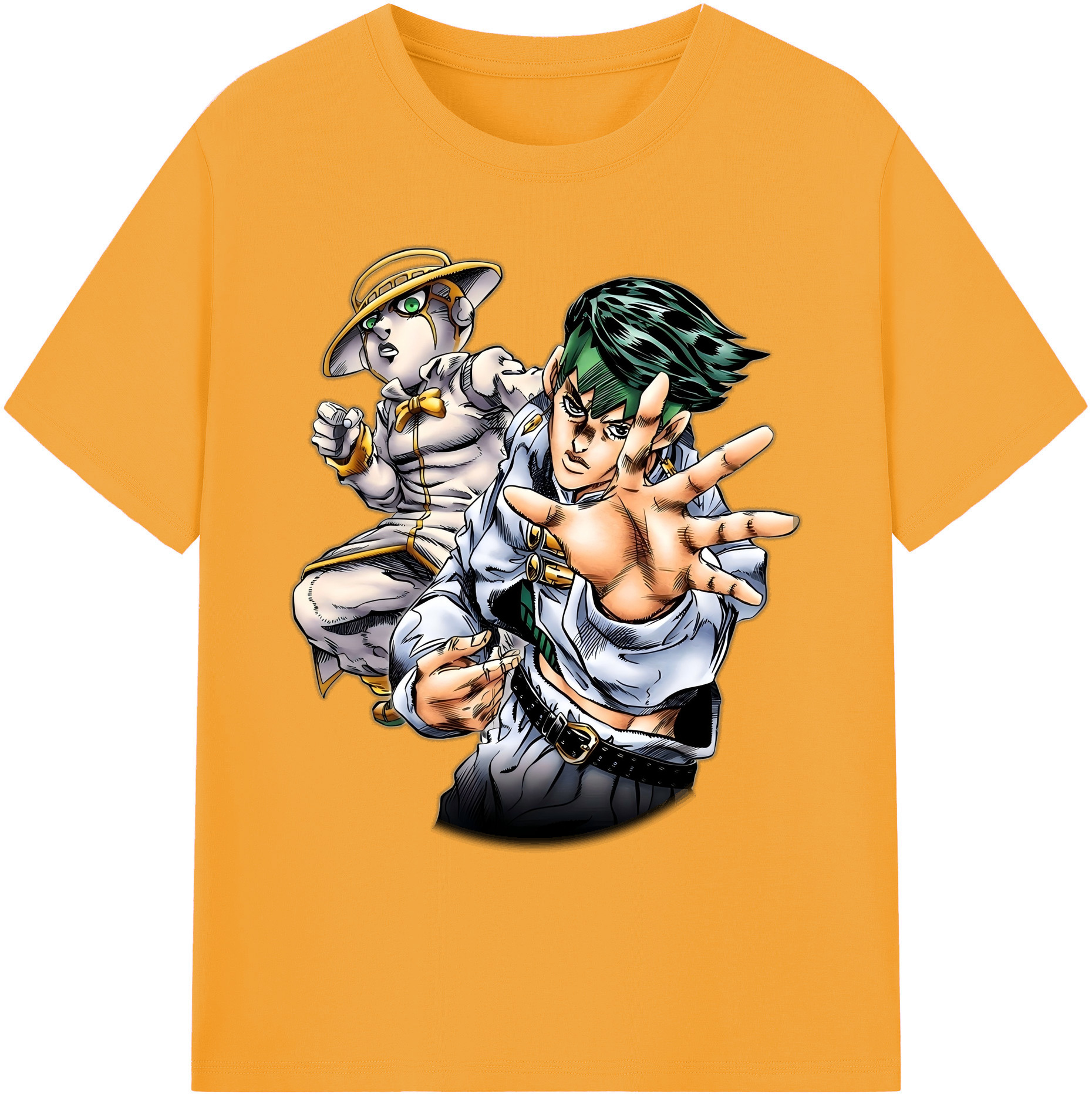 （画像用） ジョジョの奇妙な冒険 岸辺 露伴（きしべ ろはん） JoJo's Bizarre Adventure Rohan Kishibe 綿100％ メンズ半袖Tシャツ｜肌触りやわらか＆通気性