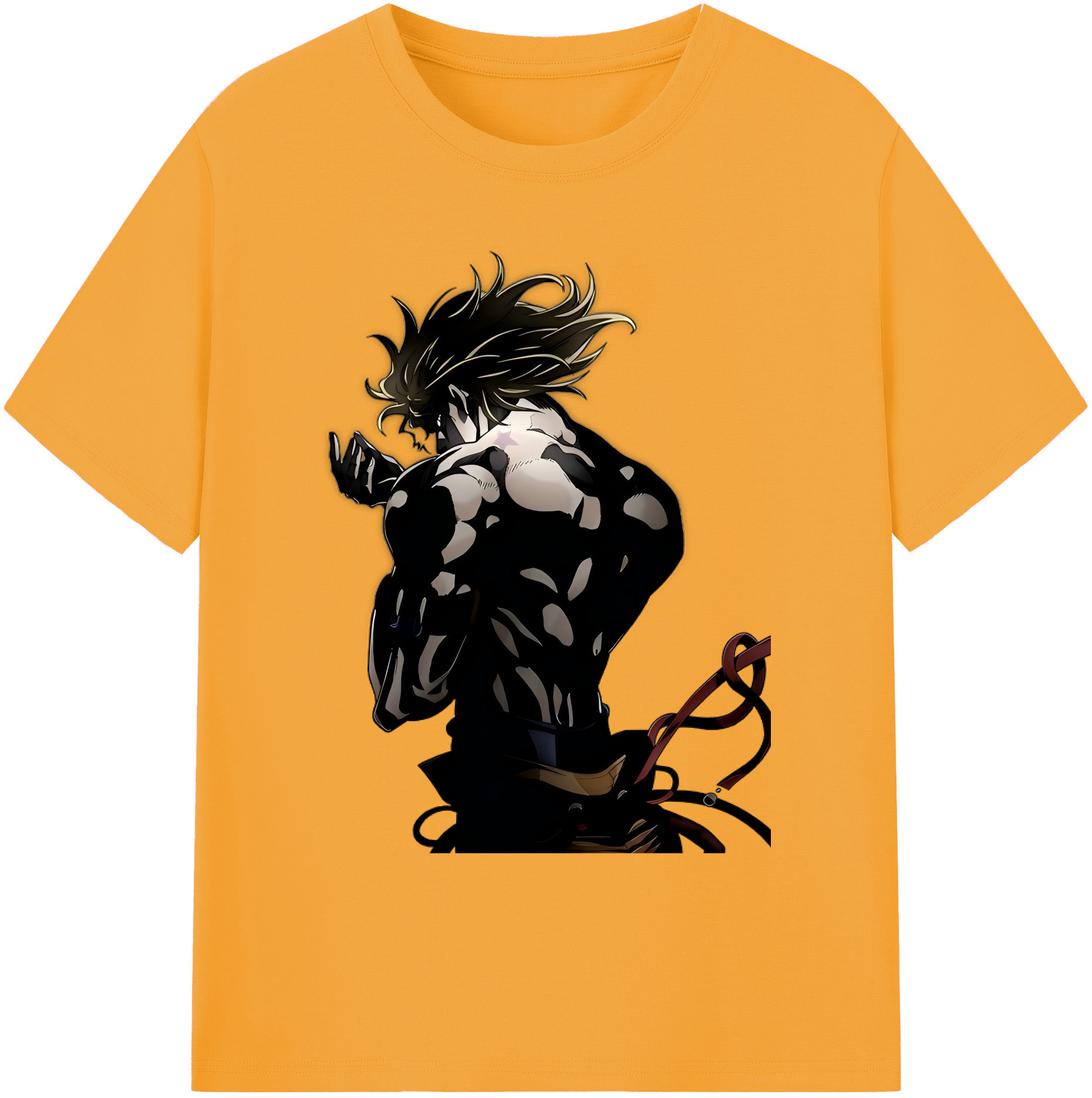 （画像用） ジョジョの奇妙な冒険 ディオ?ブランドー JoJo's Bizarre Adventure Dio Brando 綿100％ メンズ半袖Tシャツ｜肌触りやわらか＆通気性
