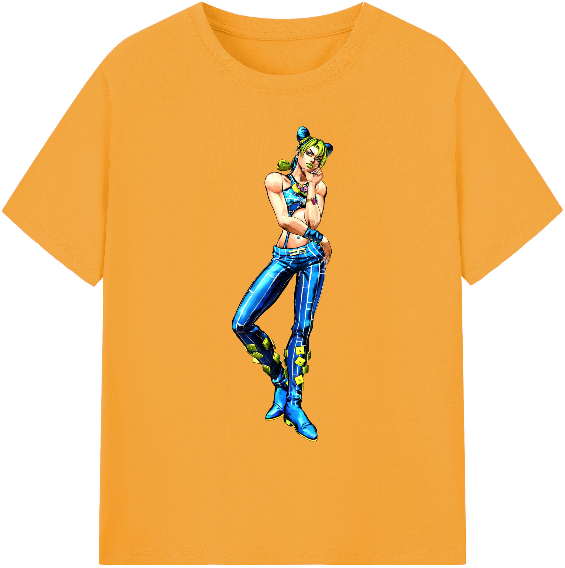 （画像用） "ジョジョの奇妙な冒険 くうじょう ジョリーン JoJo's Bizarre Adventure Jolyne Cujoh " 綿100％ メンズ半袖Tシャツ｜肌触りやわらか＆通気性