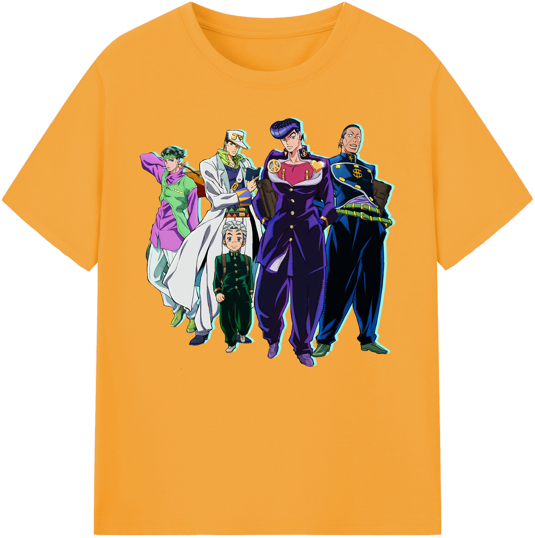 （画像用） ジョジョの奇妙な冒険 JoJo's Bizarre Adventure 綿100％ メンズ半袖Tシャツ｜肌触りやわらか＆通気性