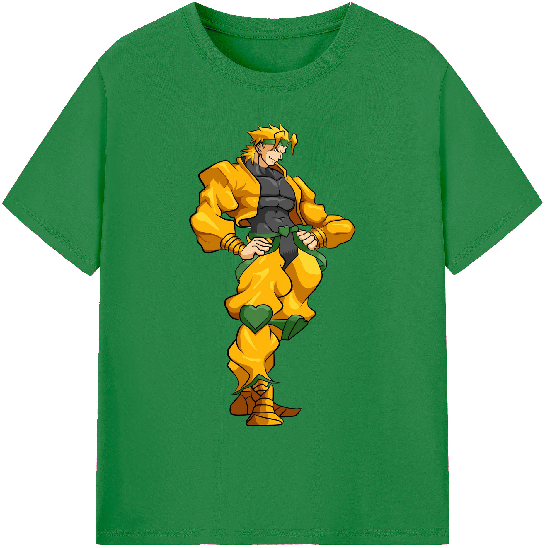 （画像用） ジョジョの奇妙な冒険 ディオ?ブランドー JoJo's Bizarre Adventure Dio Brando 綿100％ メンズ半袖Tシャツ｜肌触りやわらか＆通気性