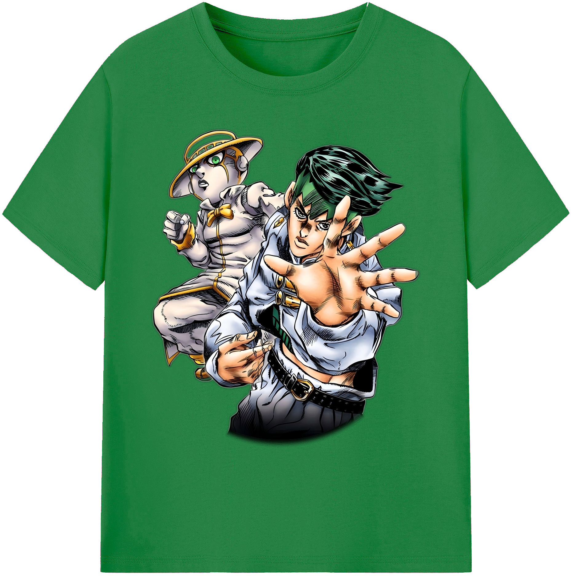 （画像用） ジョジョの奇妙な冒険 岸辺 露伴（きしべ ろはん） JoJo's Bizarre Adventure Rohan Kishibe 綿100％ メンズ半袖Tシャツ｜肌触りやわらか＆通気性