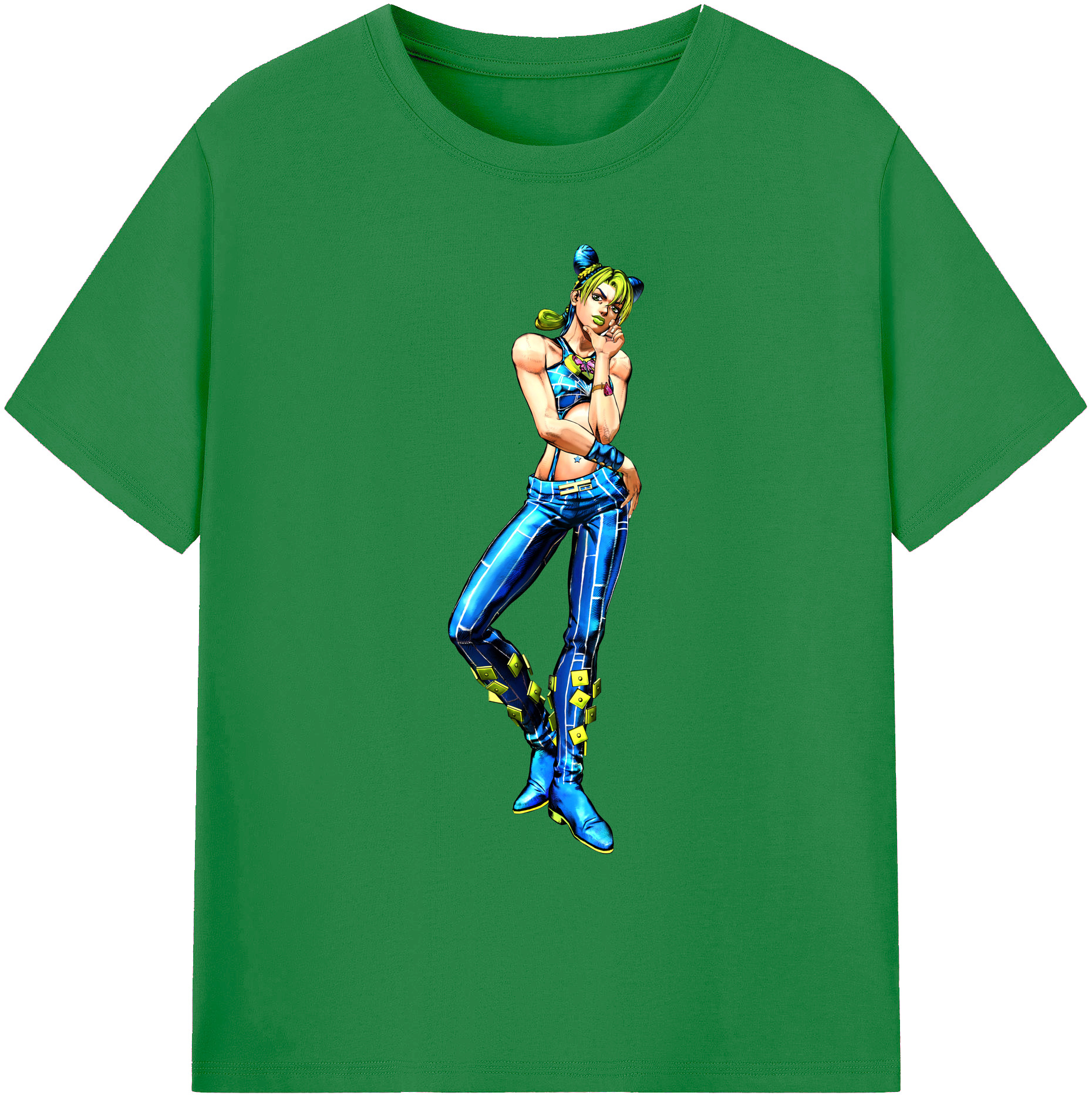 （画像用） "ジョジョの奇妙な冒険 くうじょう ジョリーン JoJo's Bizarre Adventure Jolyne Cujoh " 綿100％ メンズ半袖Tシャツ｜肌触りやわらか＆通気性