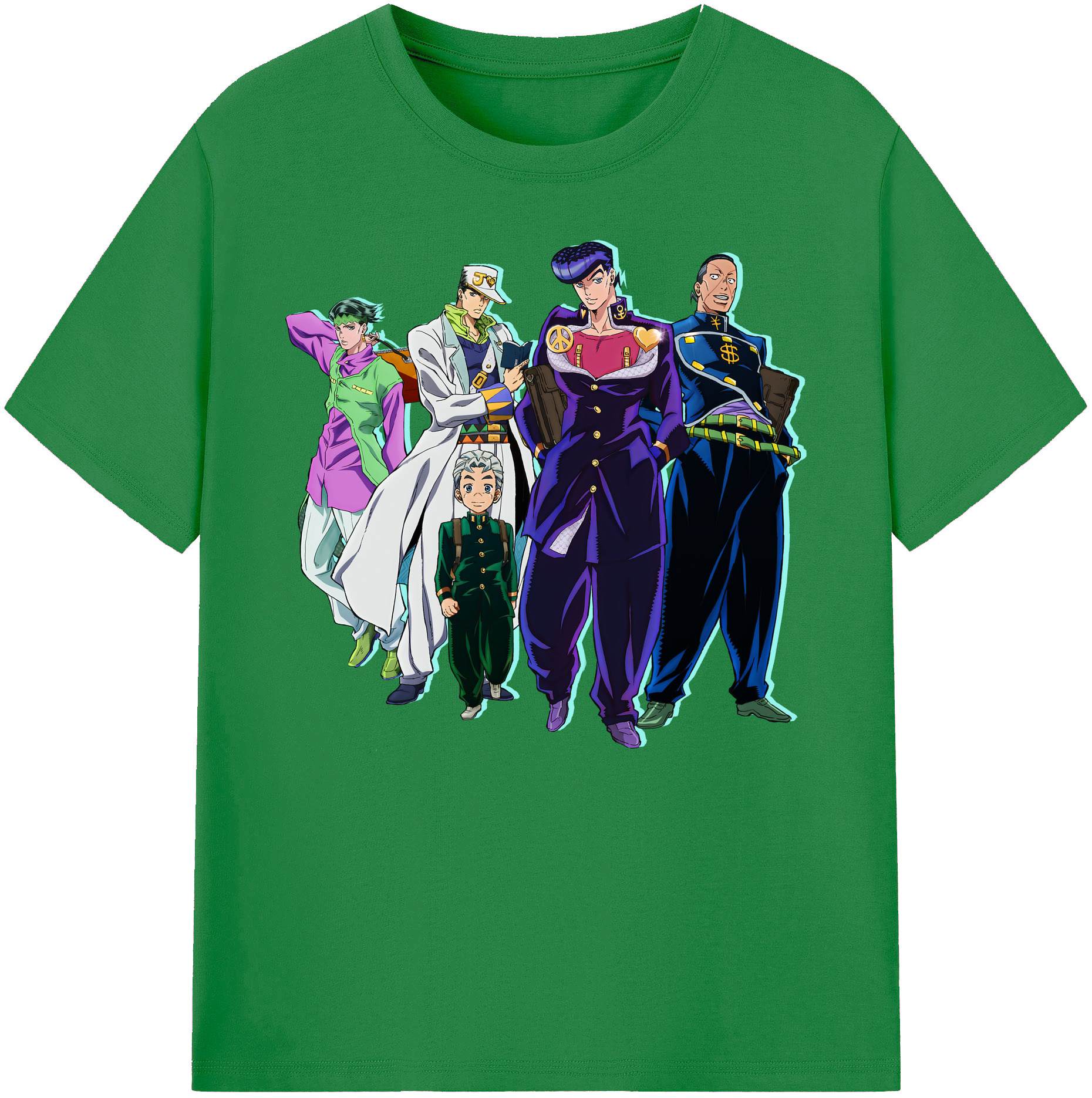 （画像用） ジョジョの奇妙な冒険 JoJo's Bizarre Adventure 綿100％ メンズ半袖Tシャツ｜肌触りやわらか＆通気性