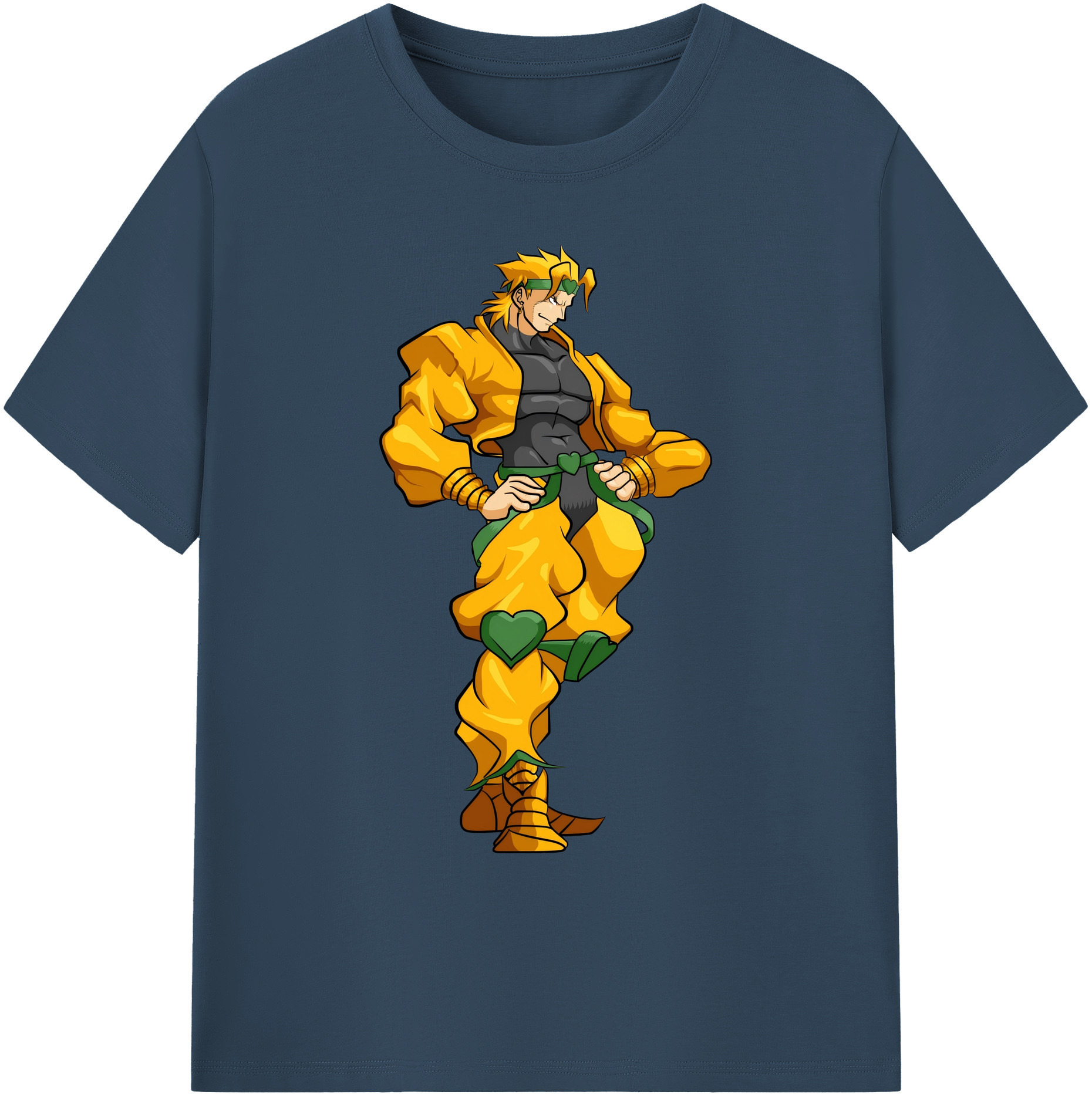 （画像用） ジョジョの奇妙な冒険 ディオ?ブランドー JoJo's Bizarre Adventure Dio Brando 綿100％ メンズ半袖Tシャツ｜肌触りやわらか＆通気性
