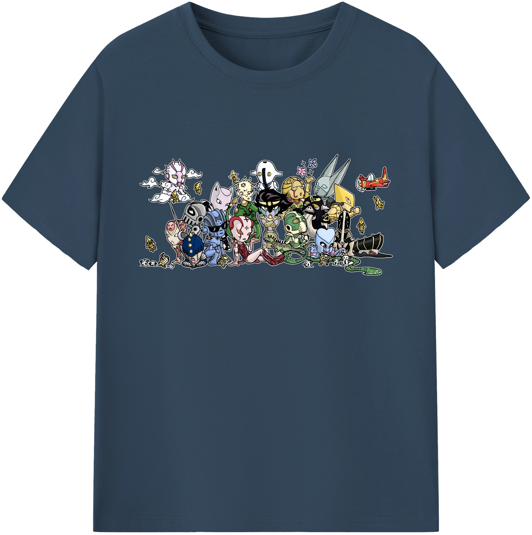 （画像用） ジョジョの奇妙な冒険 JoJo's Bizarre Adventure 綿100％ メンズ半袖Tシャツ｜肌触りやわらか＆通気性