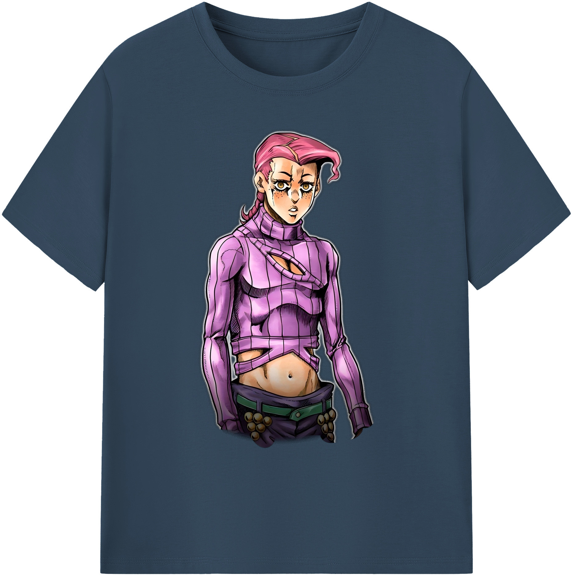 （画像用） ジョジョの奇妙な冒険 ビネガー?ドッピオ JoJo's Bizarre Adventure Vinegar Doppio 綿100％ メンズ半袖Tシャツ｜肌触りやわらか＆通気性