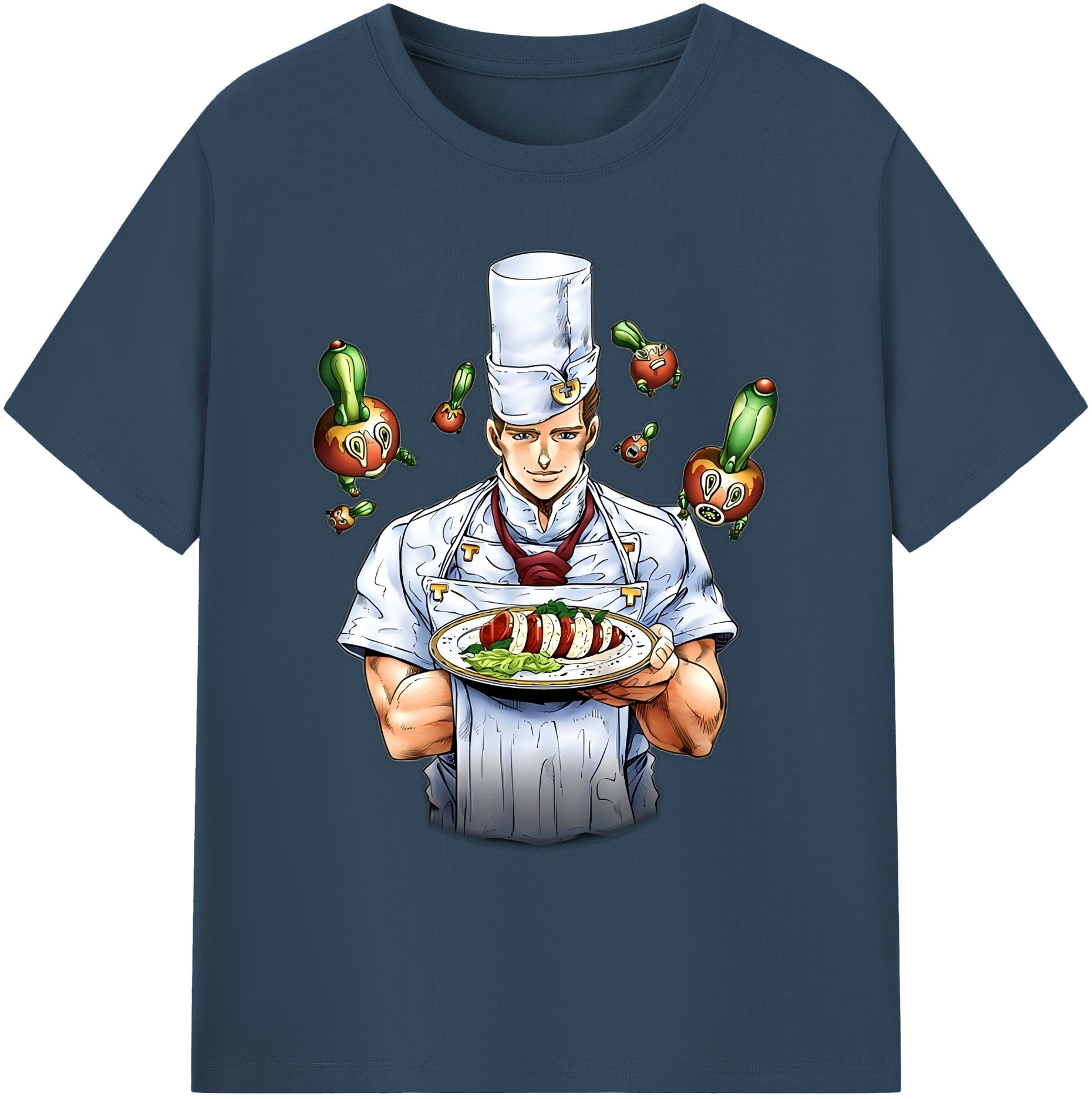 （画像用） ジョジョの奇妙な冒険 Tonio Trussardi JoJo's Bizarre Adventure トニオ?トラッサルディ 綿100％ メンズ半袖Tシャツ｜肌触りやわらか＆通気性