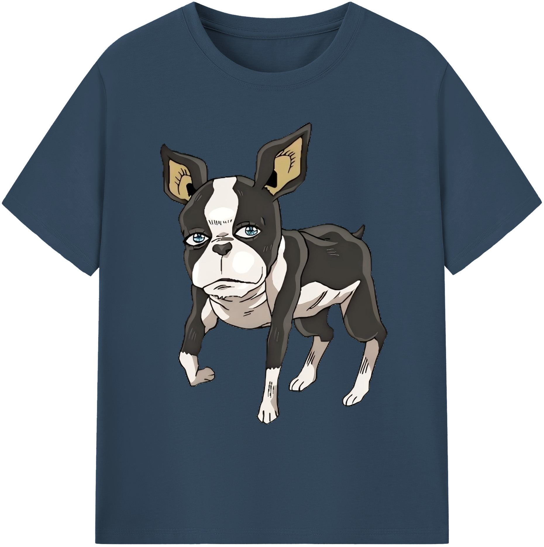 （画像用） ジョジョの奇妙な冒険 イギー JoJo's Bizarre Adventure Iggy 綿100％ メンズ半袖Tシャツ｜肌触りやわらか＆通気性