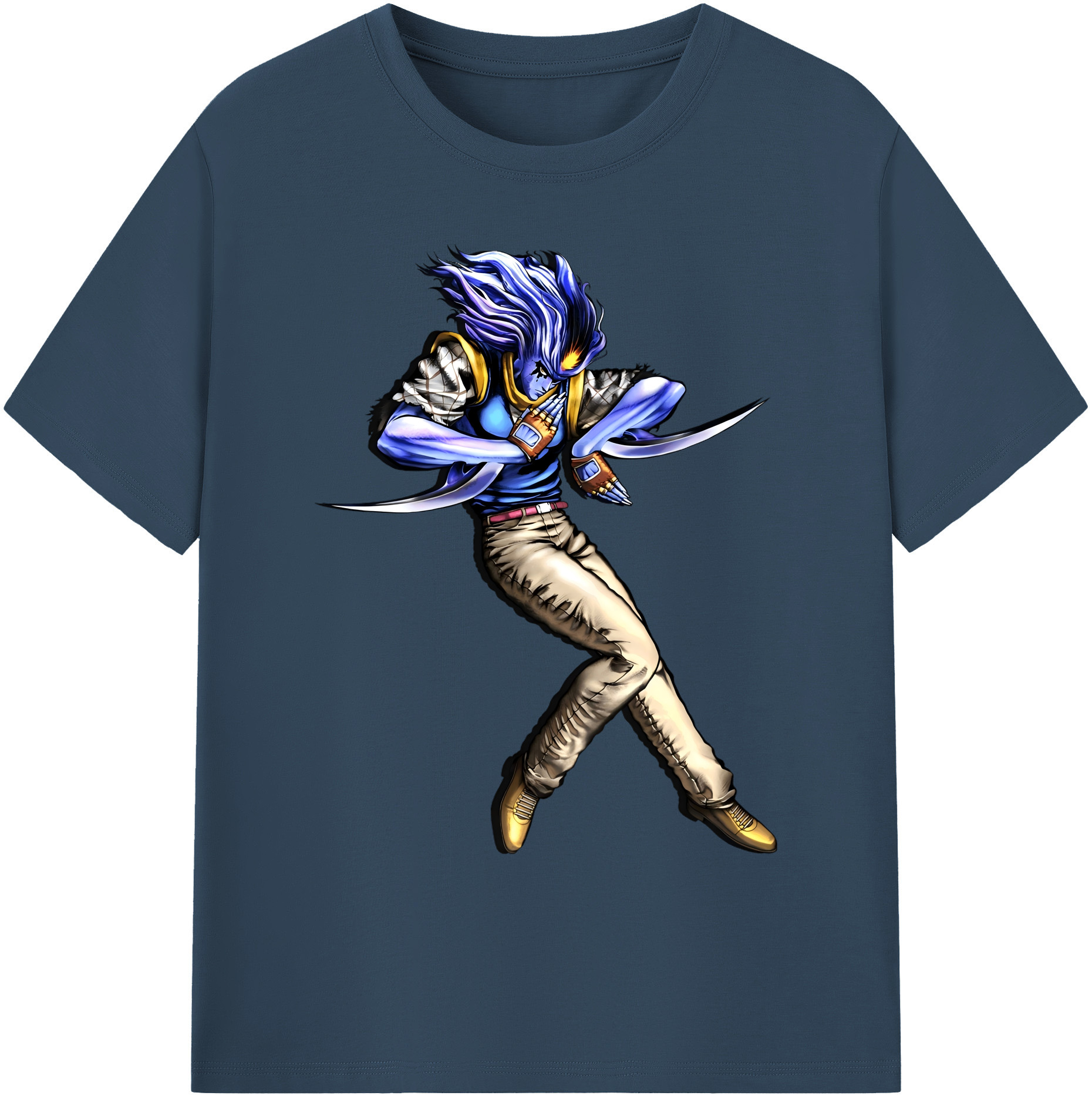 （画像用） ジョジョの奇妙な冒険 JoJo's Bizarre Adventure 綿100％ メンズ半袖Tシャツ｜肌触りやわらか＆通気性