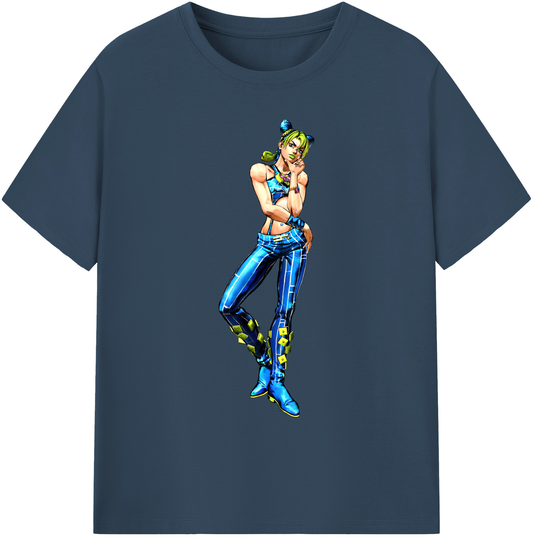 （画像用） "ジョジョの奇妙な冒険 くうじょう ジョリーン JoJo's Bizarre Adventure Jolyne Cujoh " 綿100％ メンズ半袖Tシャツ｜肌触りやわらか＆通気性