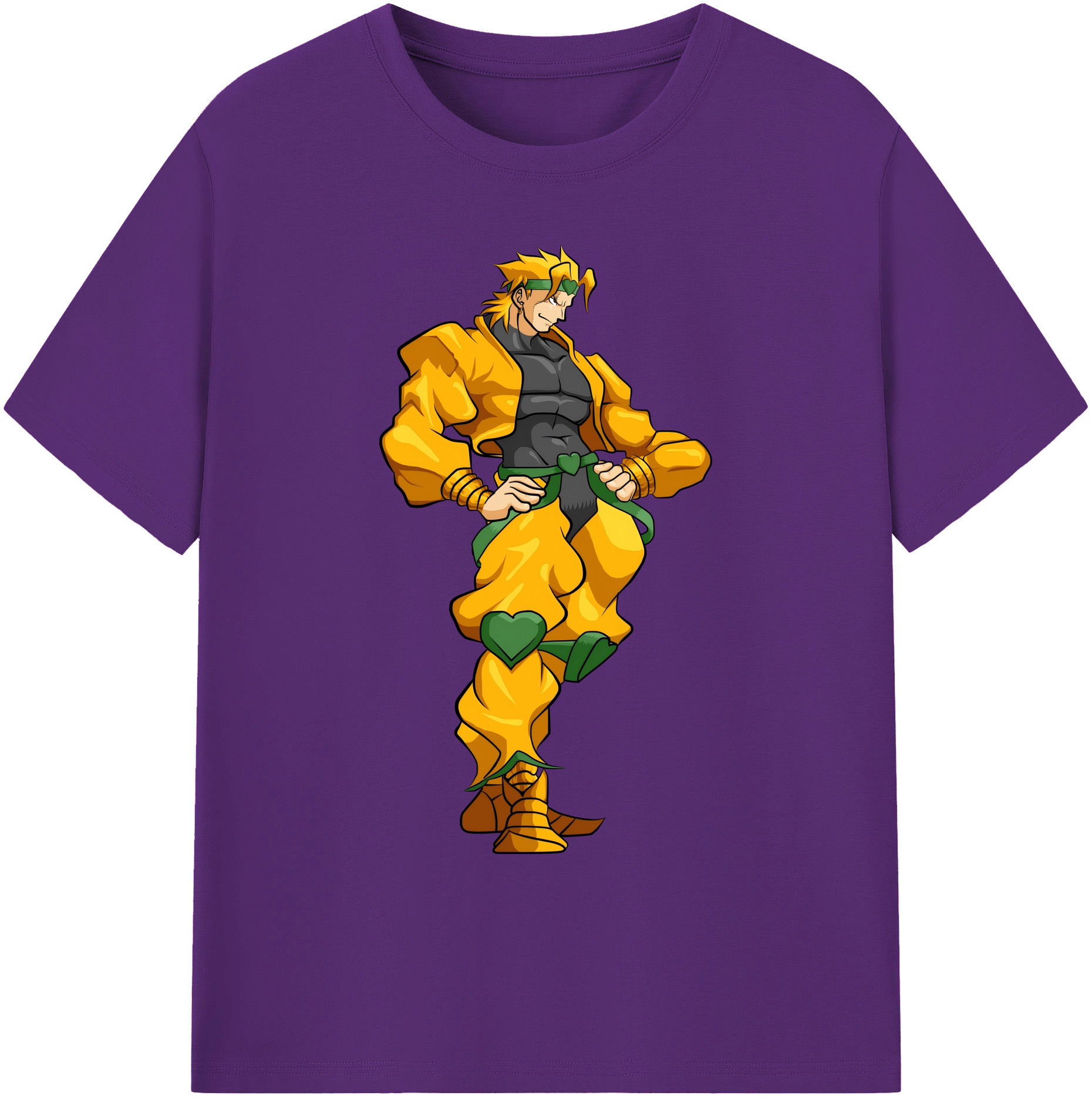 （画像用） ジョジョの奇妙な冒険 ディオ?ブランドー JoJo's Bizarre Adventure Dio Brando 綿100％ メンズ半袖Tシャツ｜肌触りやわらか＆通気性