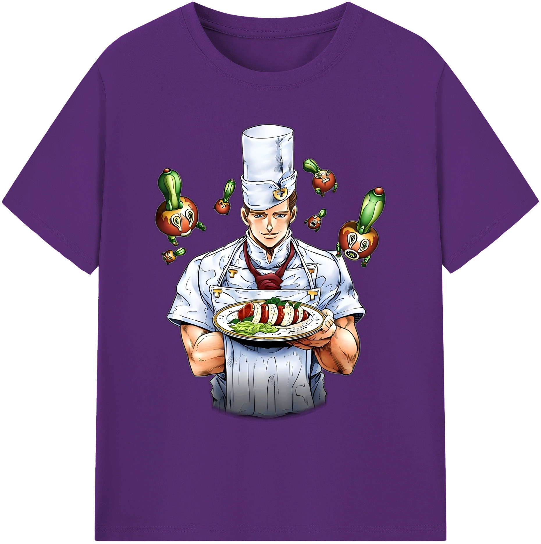 （画像用） ジョジョの奇妙な冒険 Tonio Trussardi JoJo's Bizarre Adventure トニオ?トラッサルディ 綿100％ メンズ半袖Tシャツ｜肌触りやわらか＆通気性