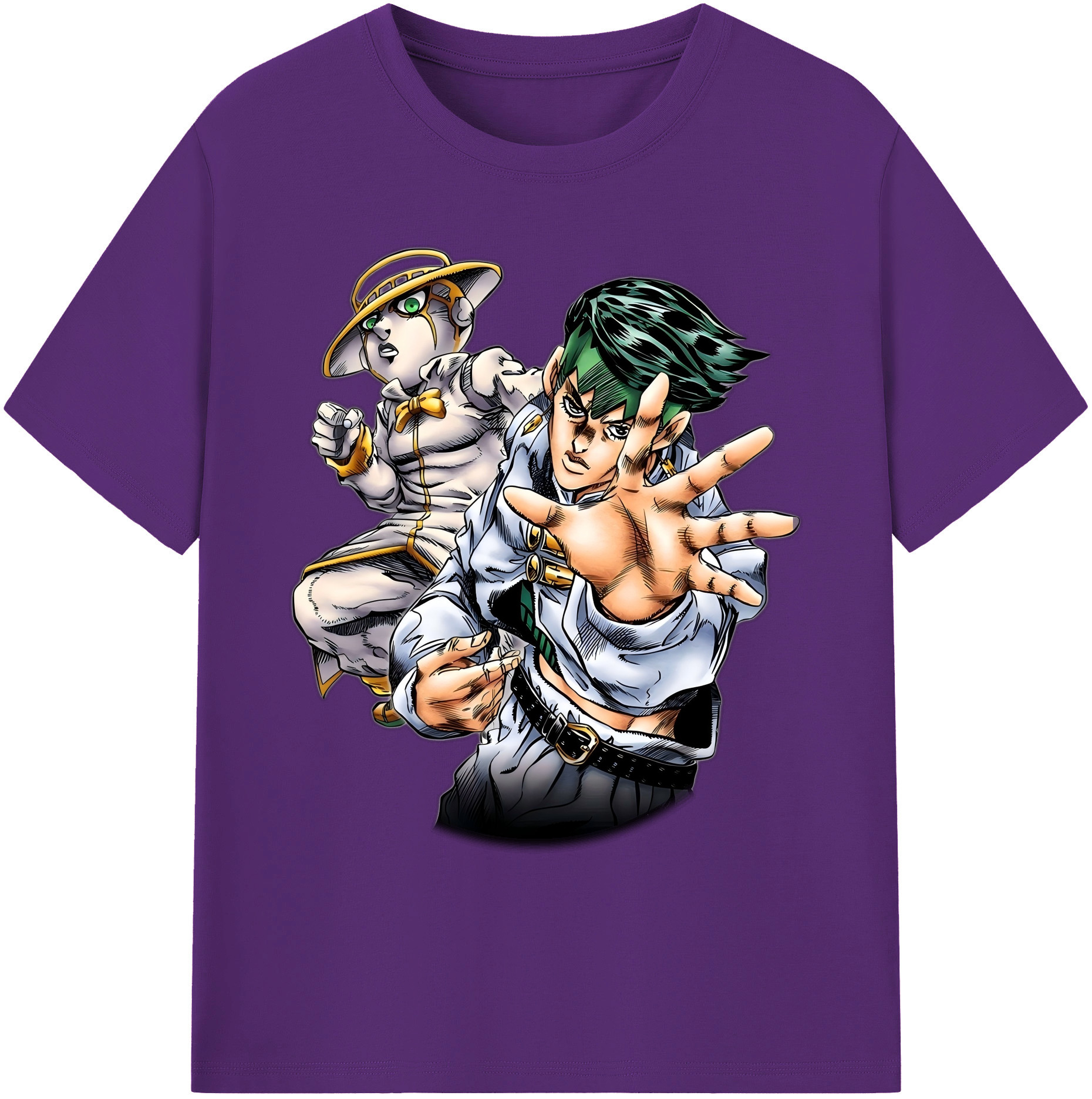 （画像用） ジョジョの奇妙な冒険 岸辺 露伴（きしべ ろはん） JoJo's Bizarre Adventure Rohan Kishibe 綿100％ メンズ半袖Tシャツ｜肌触りやわらか＆通気性