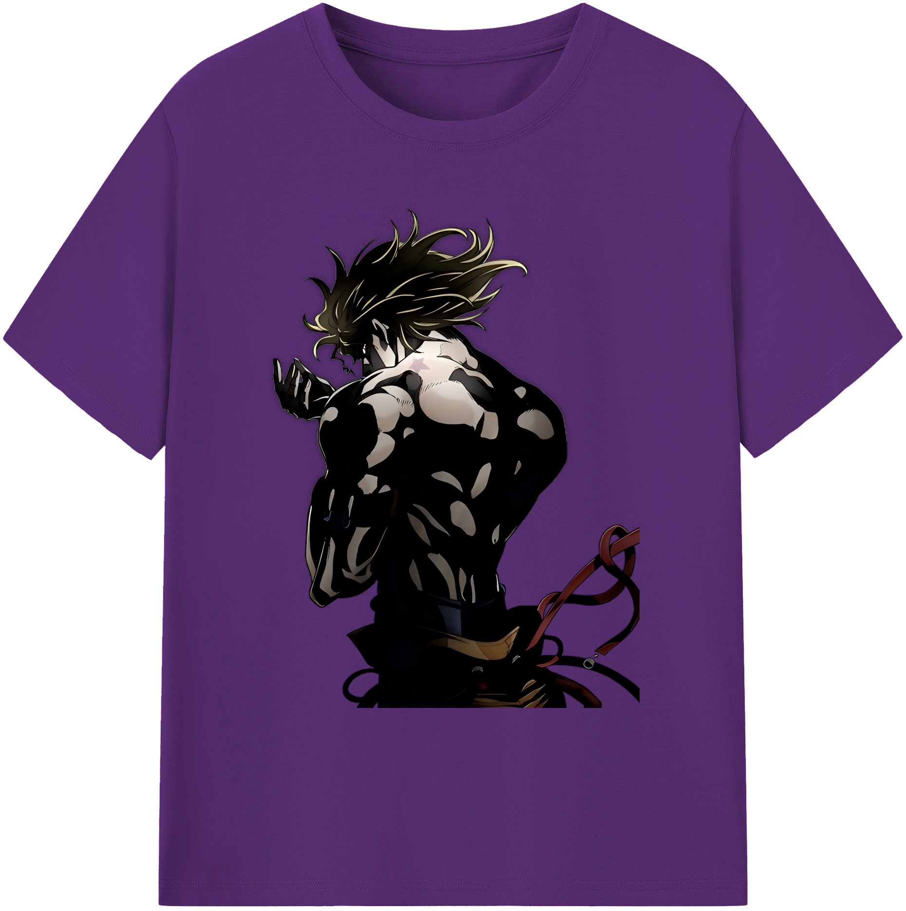 （画像用） ジョジョの奇妙な冒険 ディオ?ブランドー JoJo's Bizarre Adventure Dio Brando 綿100％ メンズ半袖Tシャツ｜肌触りやわらか＆通気性