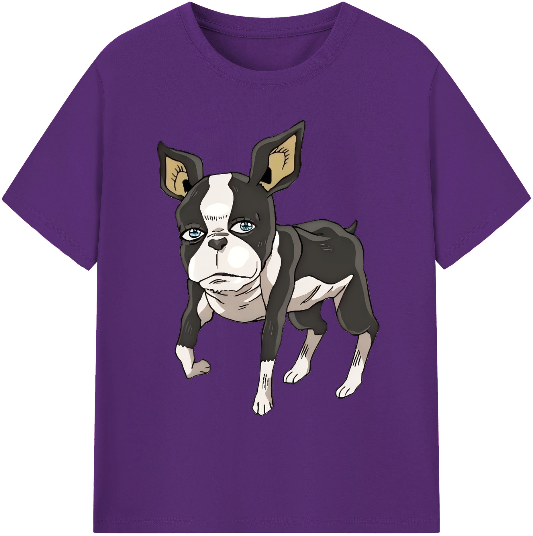 （画像用） ジョジョの奇妙な冒険 イギー JoJo's Bizarre Adventure Iggy 綿100％ メンズ半袖Tシャツ｜肌触りやわらか＆通気性