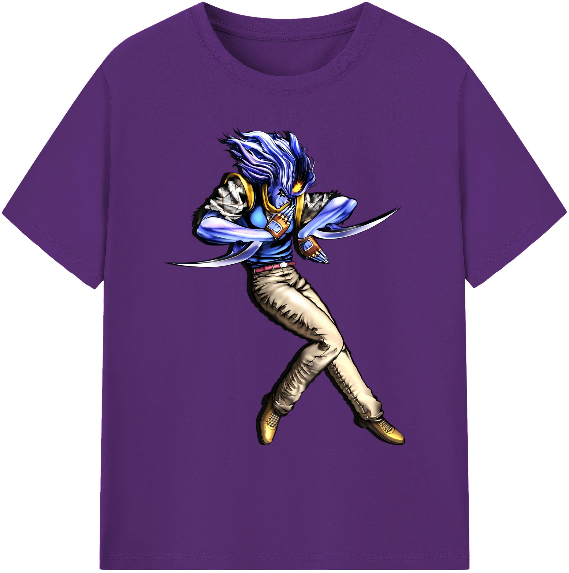 （画像用） ジョジョの奇妙な冒険 JoJo's Bizarre Adventure 綿100％ メンズ半袖Tシャツ｜肌触りやわらか＆通気性