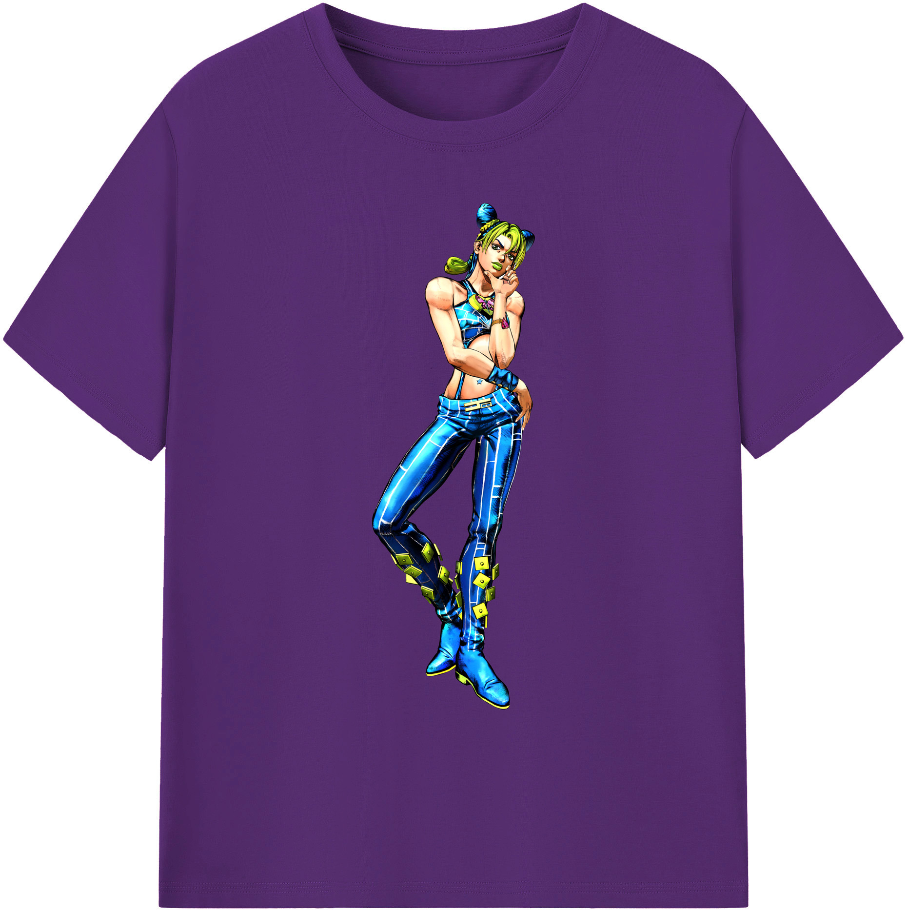 （画像用） "ジョジョの奇妙な冒険 くうじょう ジョリーン JoJo's Bizarre Adventure Jolyne Cujoh " 綿100％ メンズ半袖Tシャツ｜肌触りやわらか＆通気性