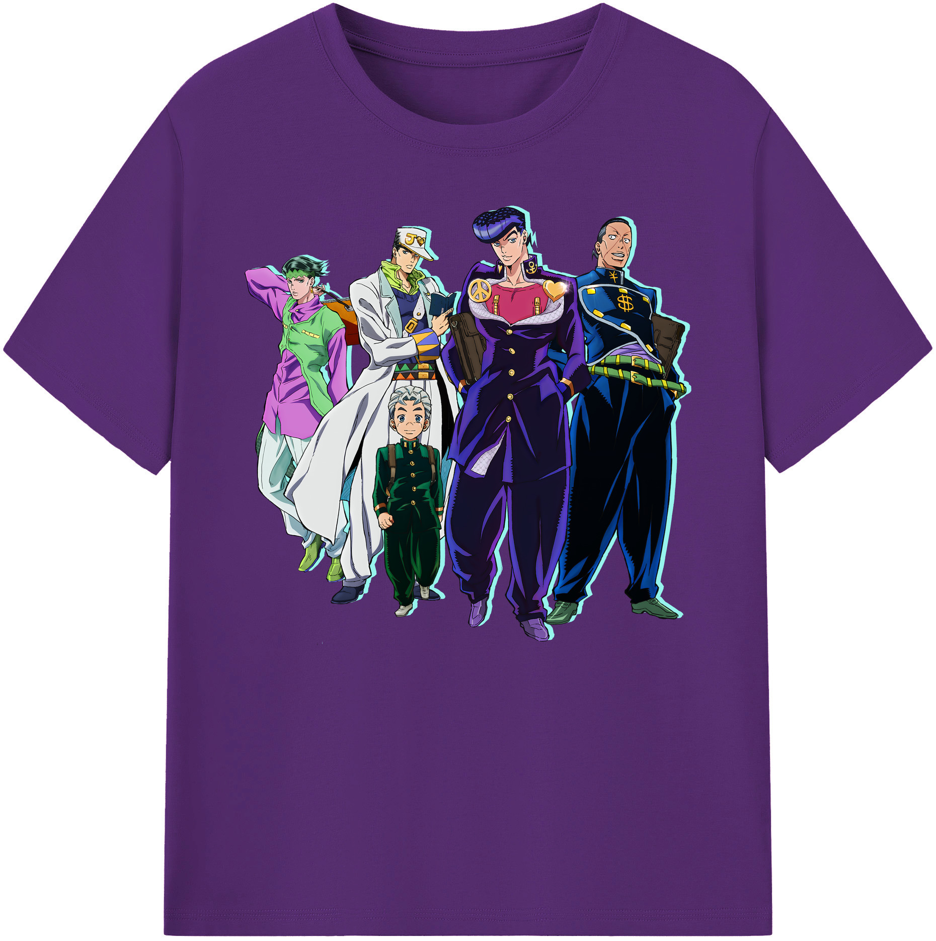 （画像用） ジョジョの奇妙な冒険 JoJo's Bizarre Adventure 綿100％ メンズ半袖Tシャツ｜肌触りやわらか＆通気性